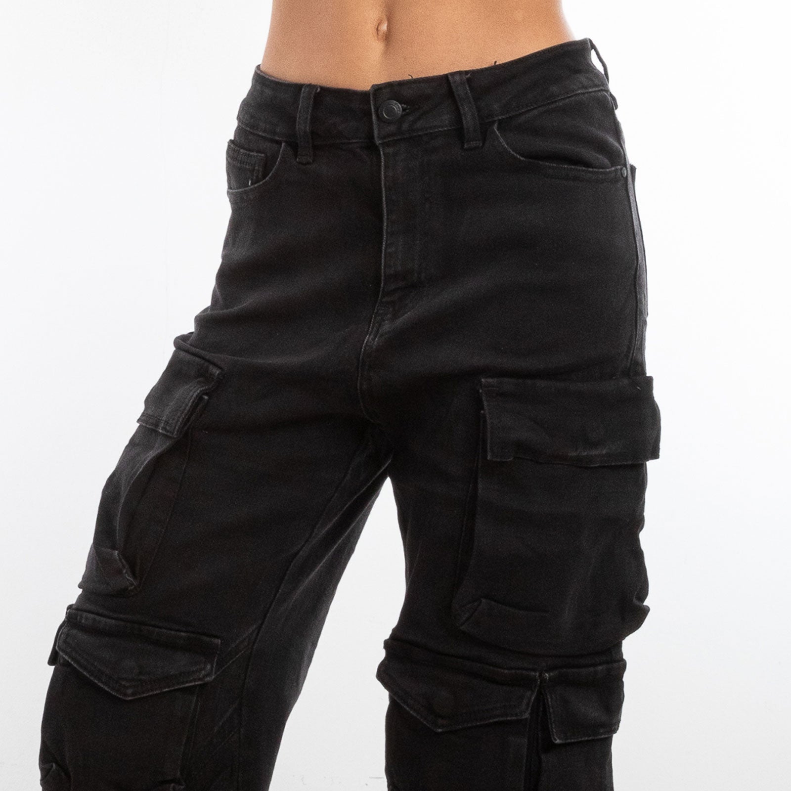 immagine-5-toocool-jeans-vita-alta-cargo-larghi-denim-casual-f80