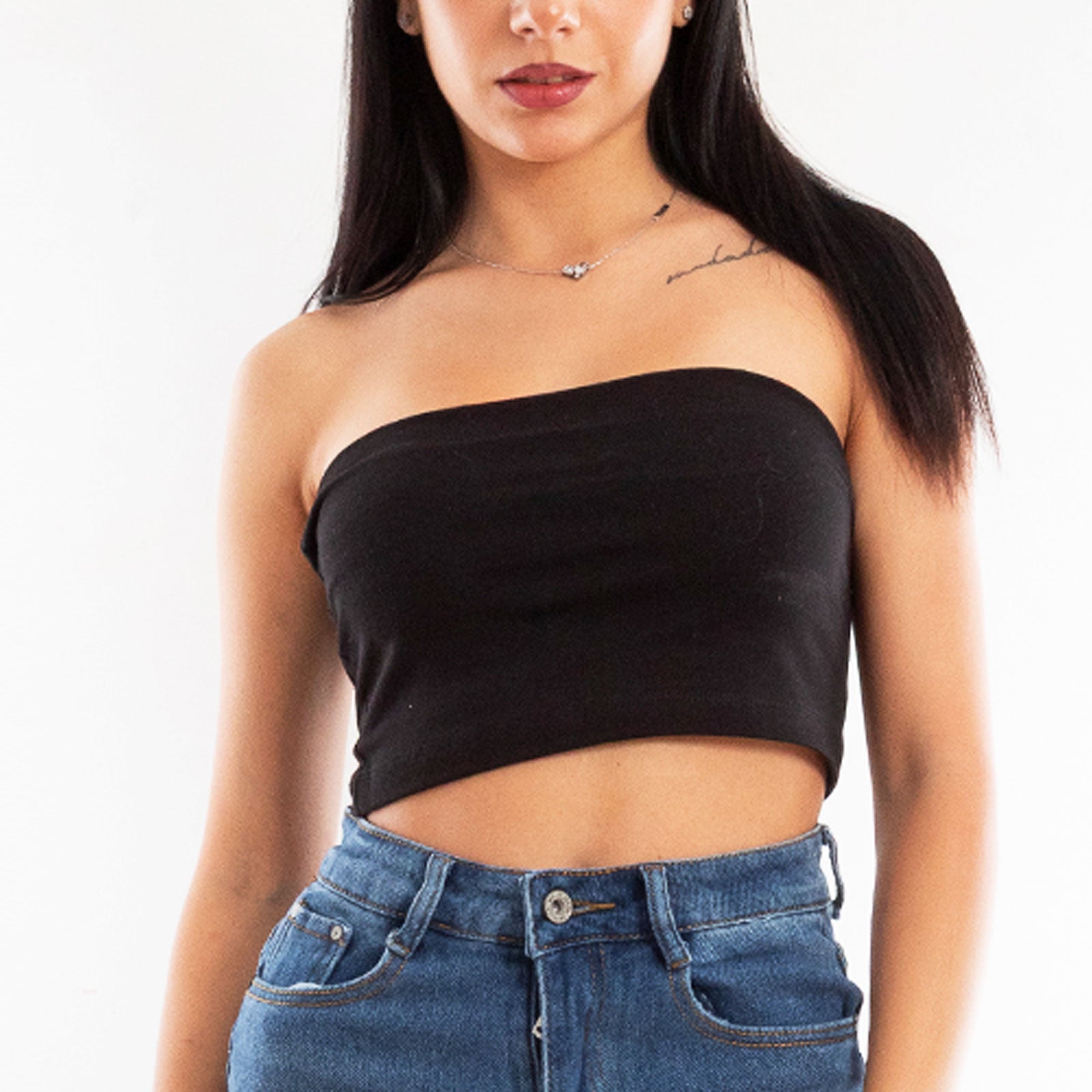 toocool stock 2 pezzi top donna senza maniche fascia estivo bustier vi 553