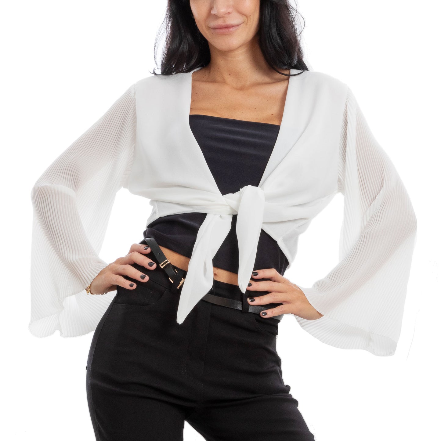 immagine-6-toocool-coprispalle-bolero-cardigan-maniche-lunghe-nodo-vi-8891