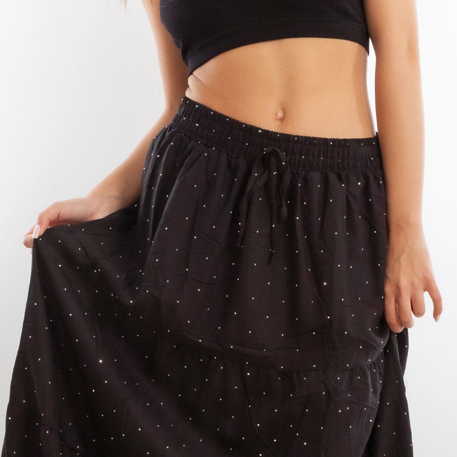 toocool gonna donna lunga leggera strass boho chic estiva balze yh78083