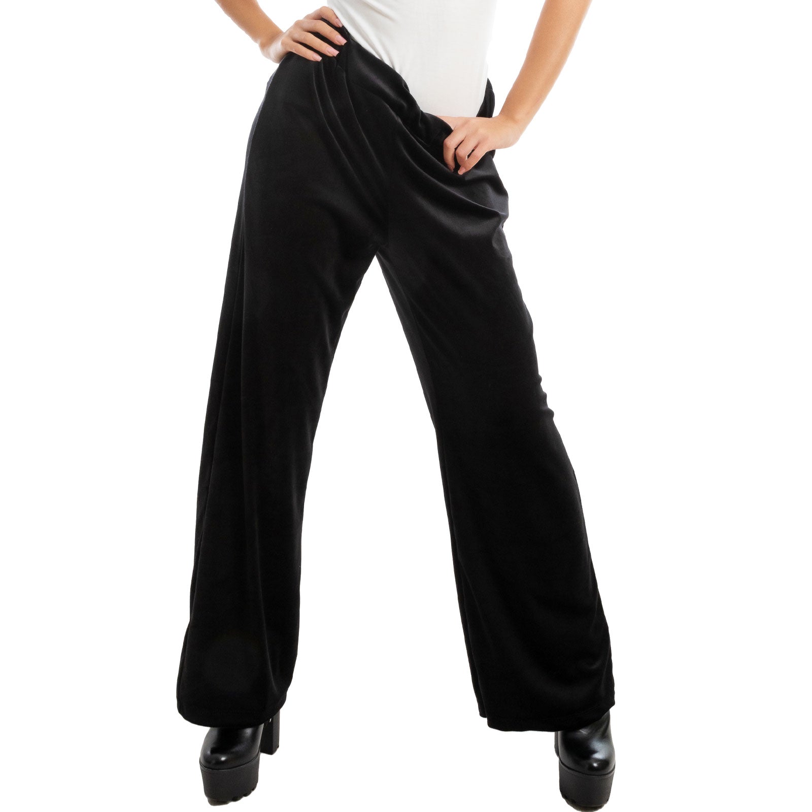 toocool pantaloni donna palazzo ciniglia velluto vi 5250