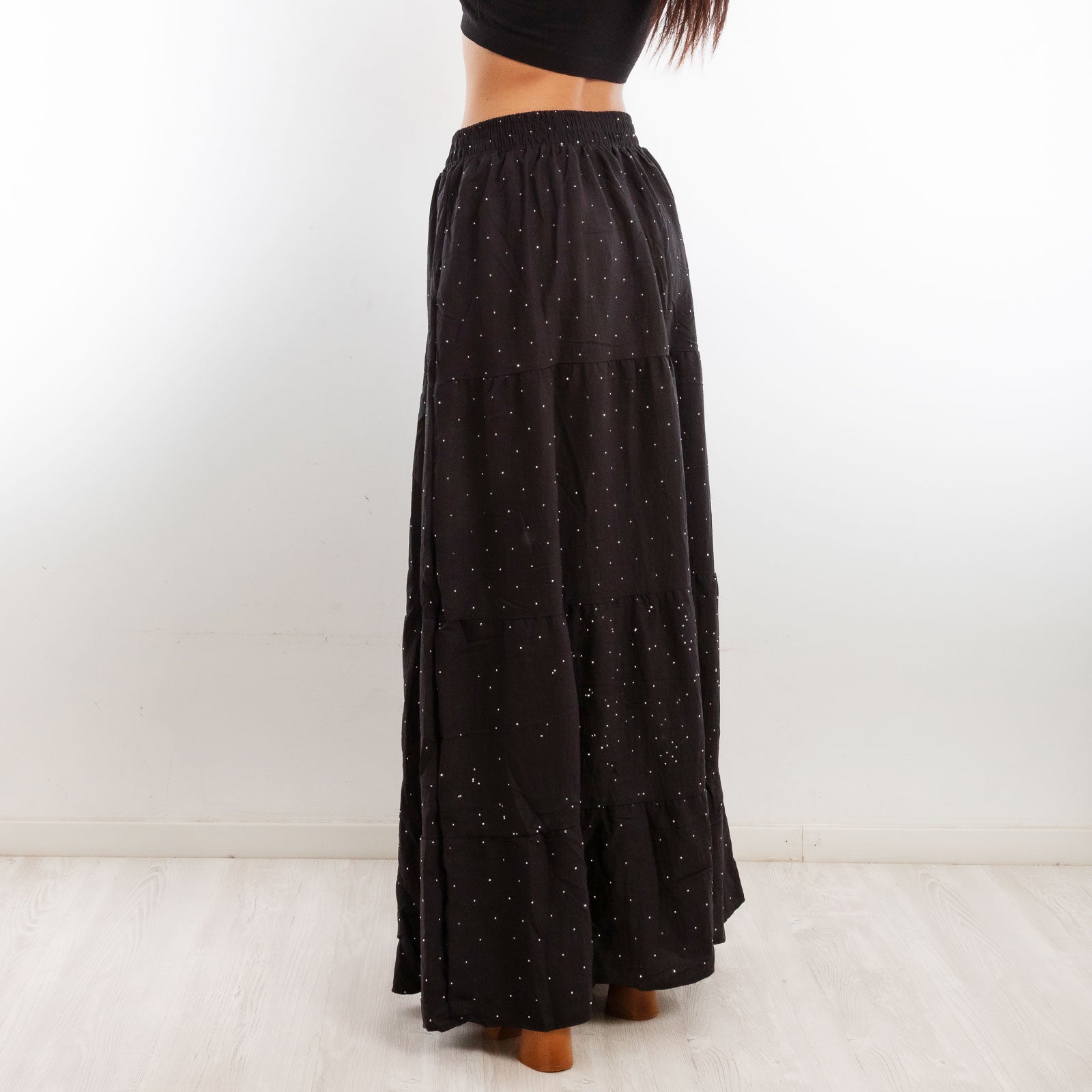 toocool gonna donna lunga leggera strass boho chic estiva balze yh78083