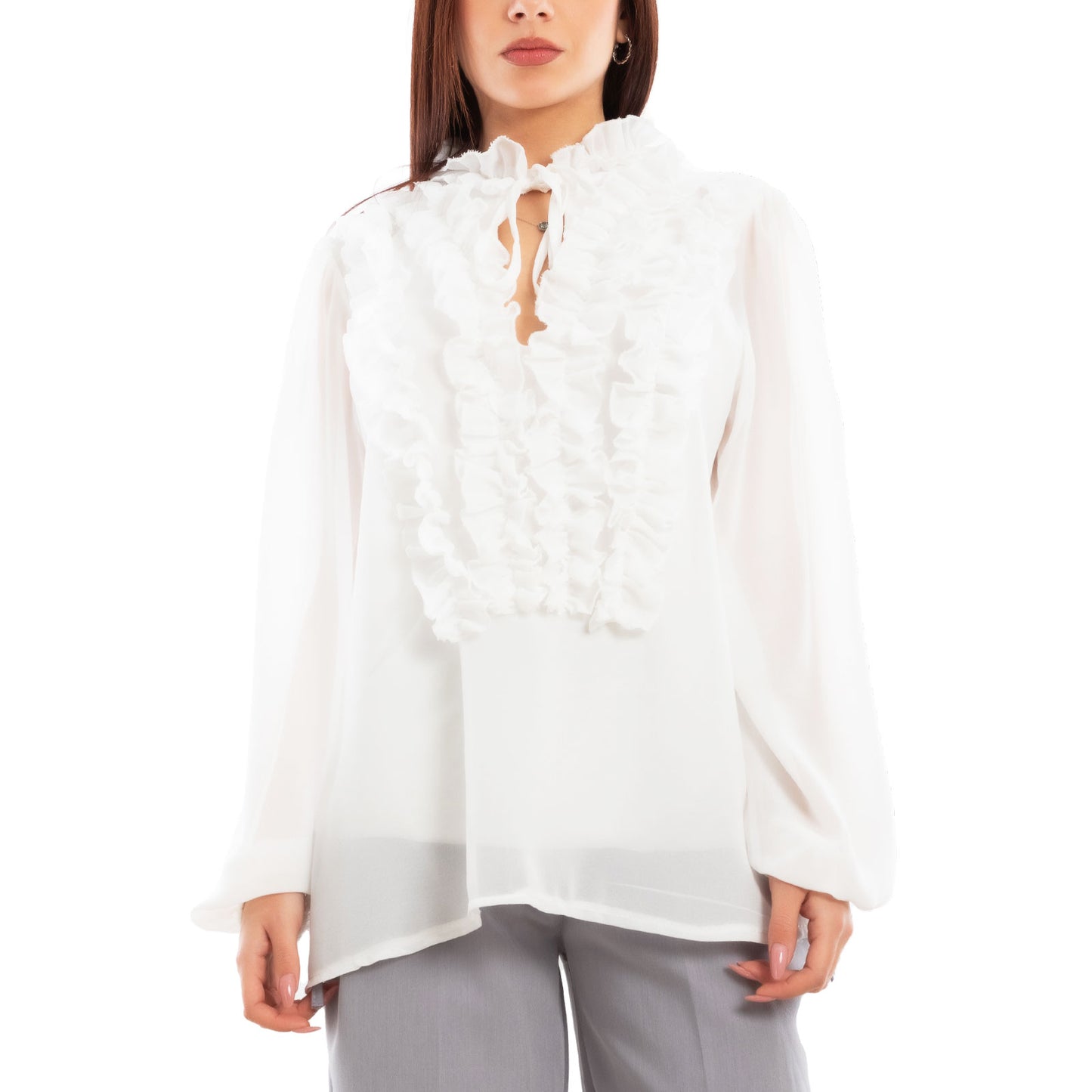 immagine-8-toocool-blusa-donna-camicia-ruches-volant-vb-3327