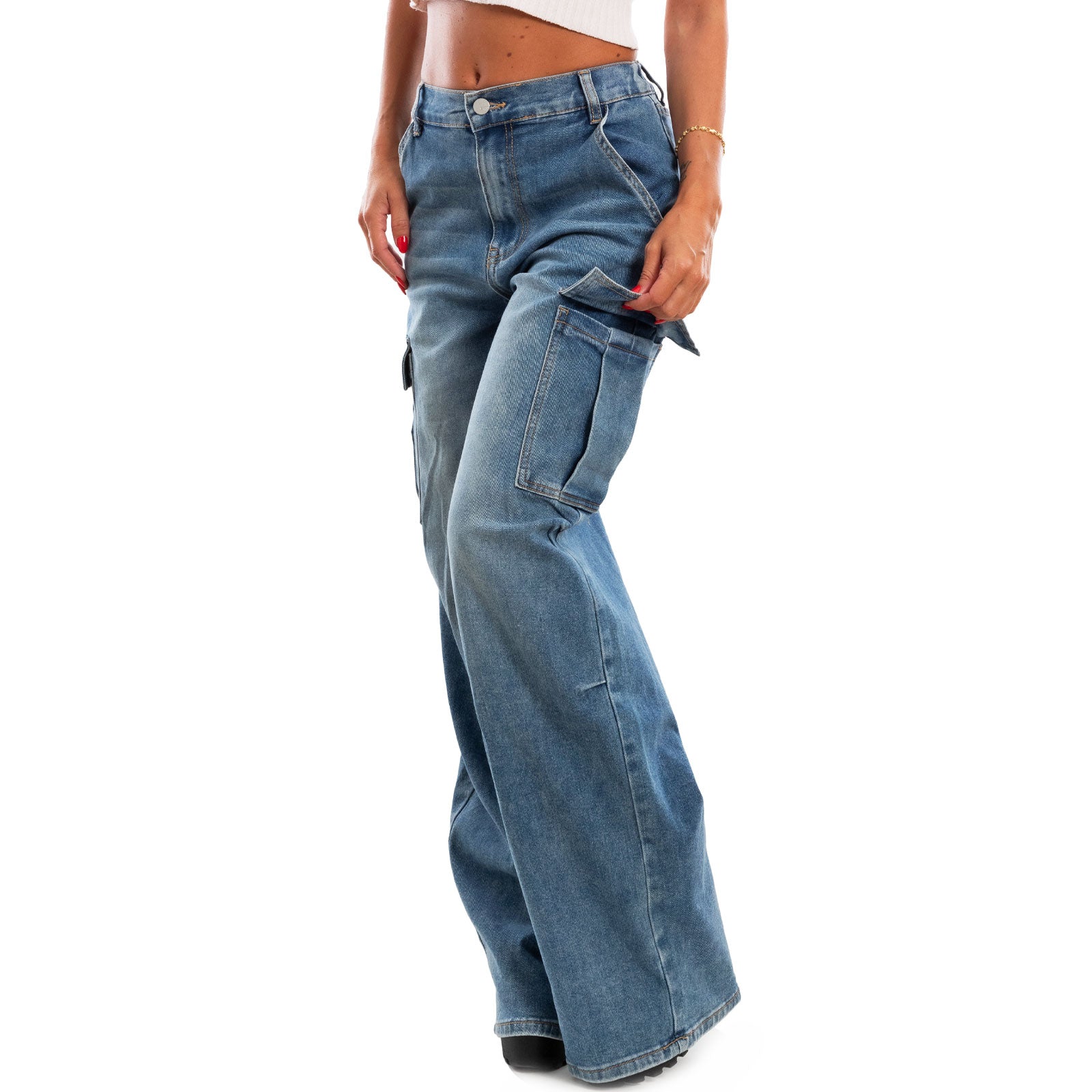 immagine-8-toocool-jeans-donna-cargo-palazzo-rm2313