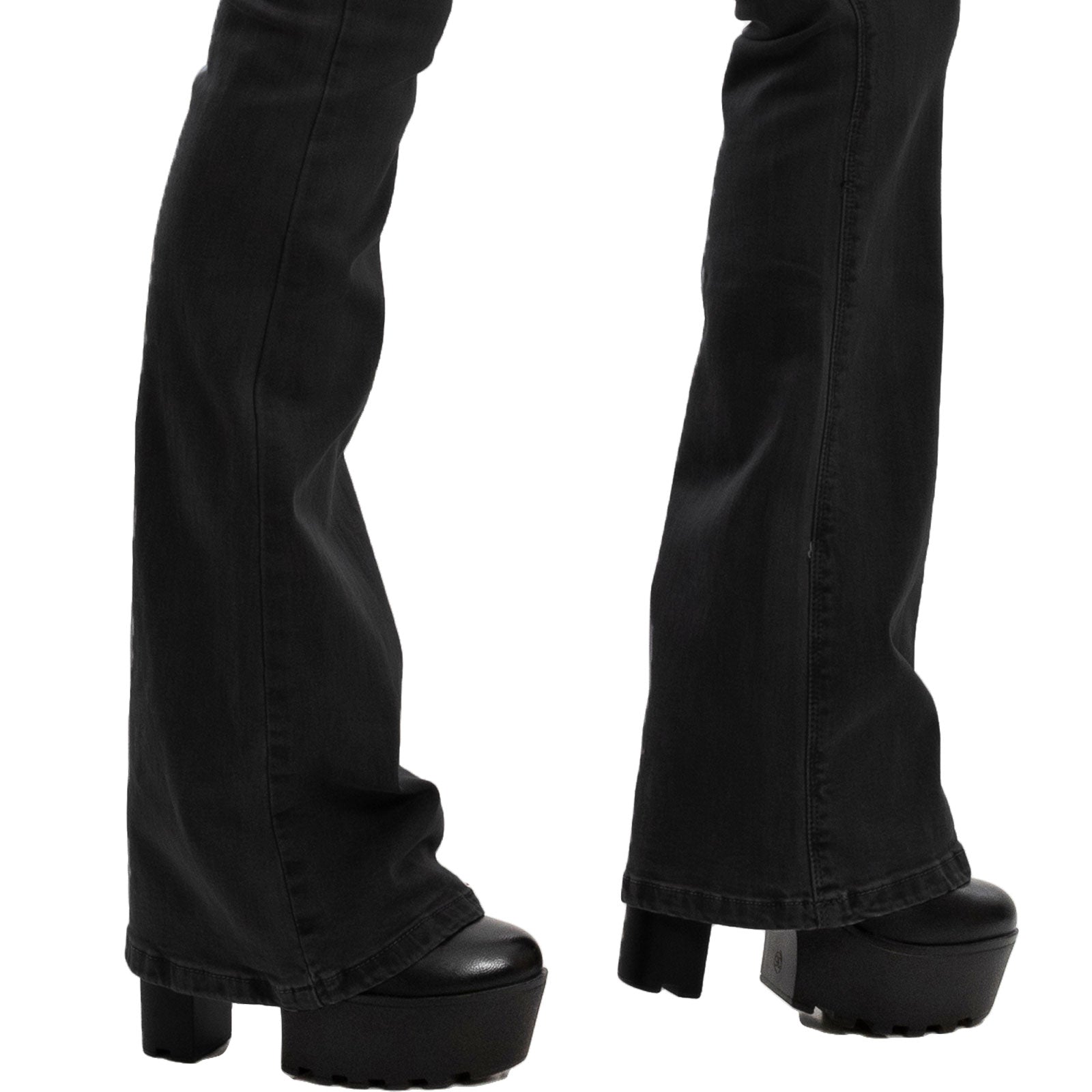 toocool jeans donna pantaloni zampa vita media push upfx1216