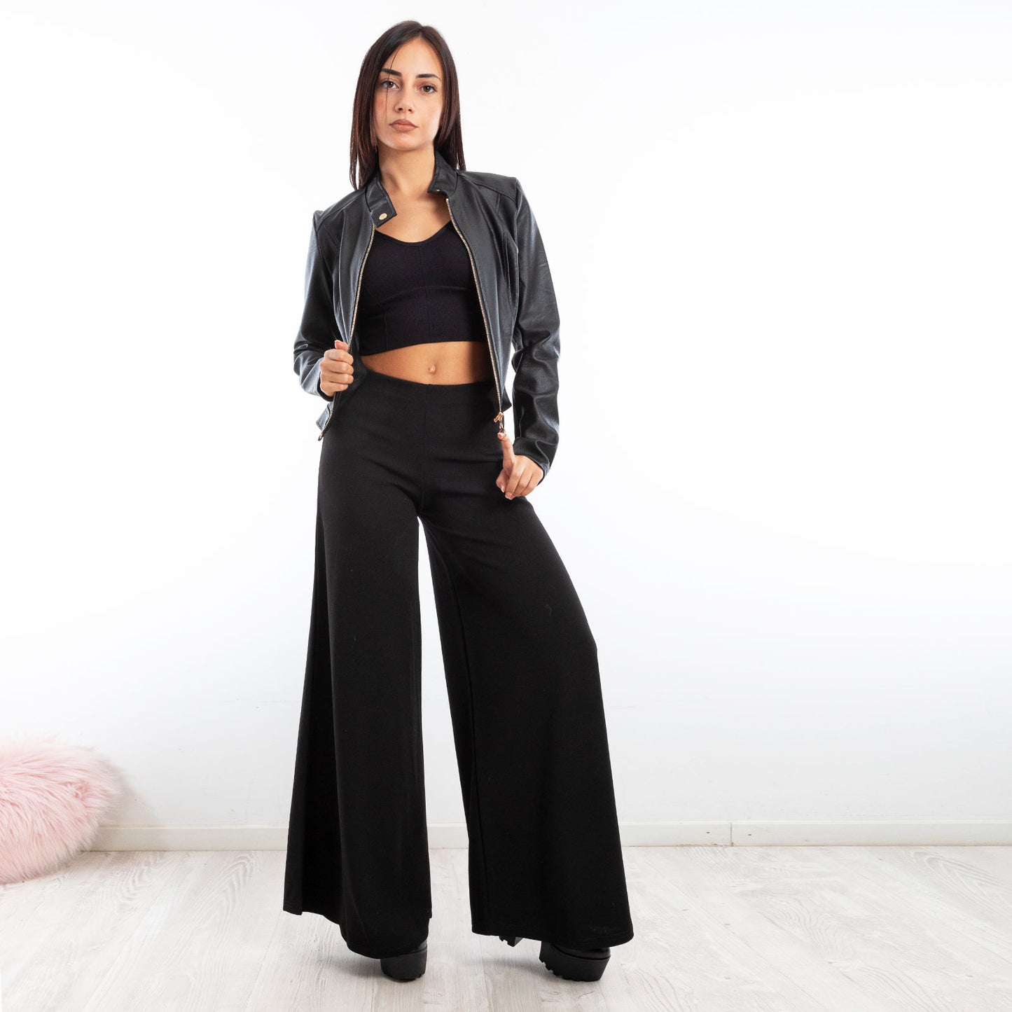 immagine-8-toocool-pantaloni-flare-eleganti-vita-alta-zampa-hm-5892