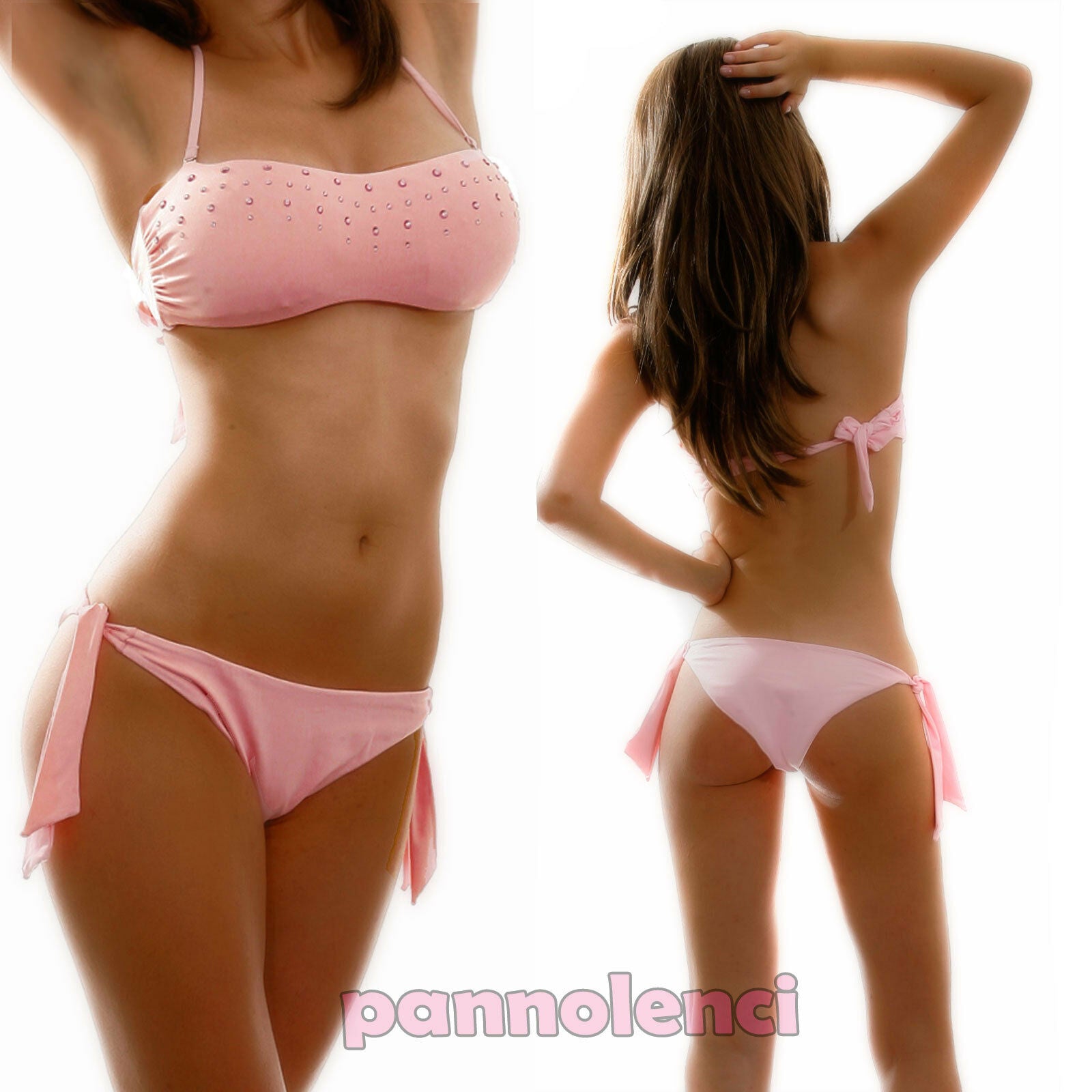 Toocool - Bikini Donna Costume Tre Pezzi Top Slip Shorts Pizzo Mare Toocool - Bikini Donna Costume Tre Pezzi Top Slip Shorts Pizzo Mare