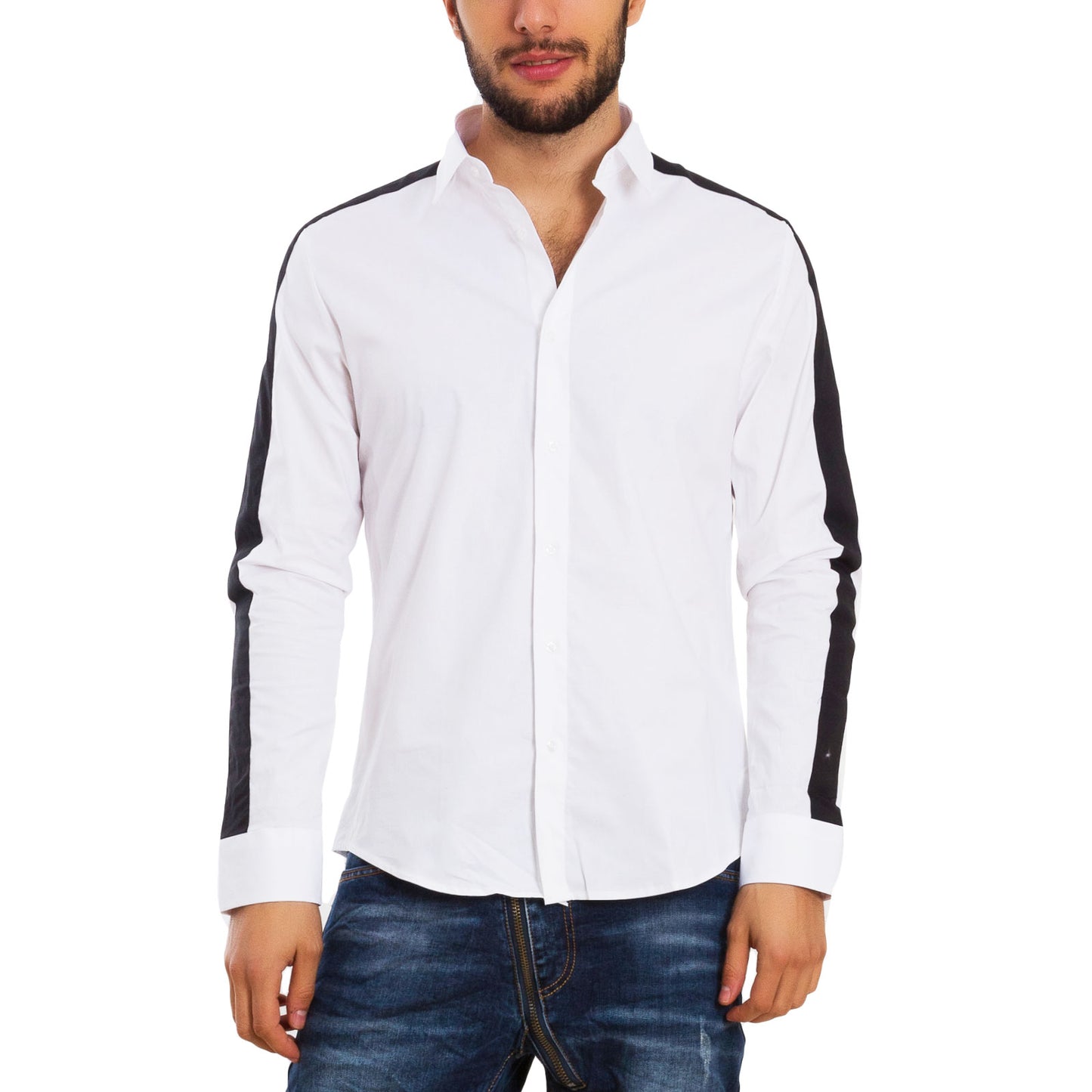 immagine-1-toocool-camicia-uomo-bicolore-elegante-cg-3030