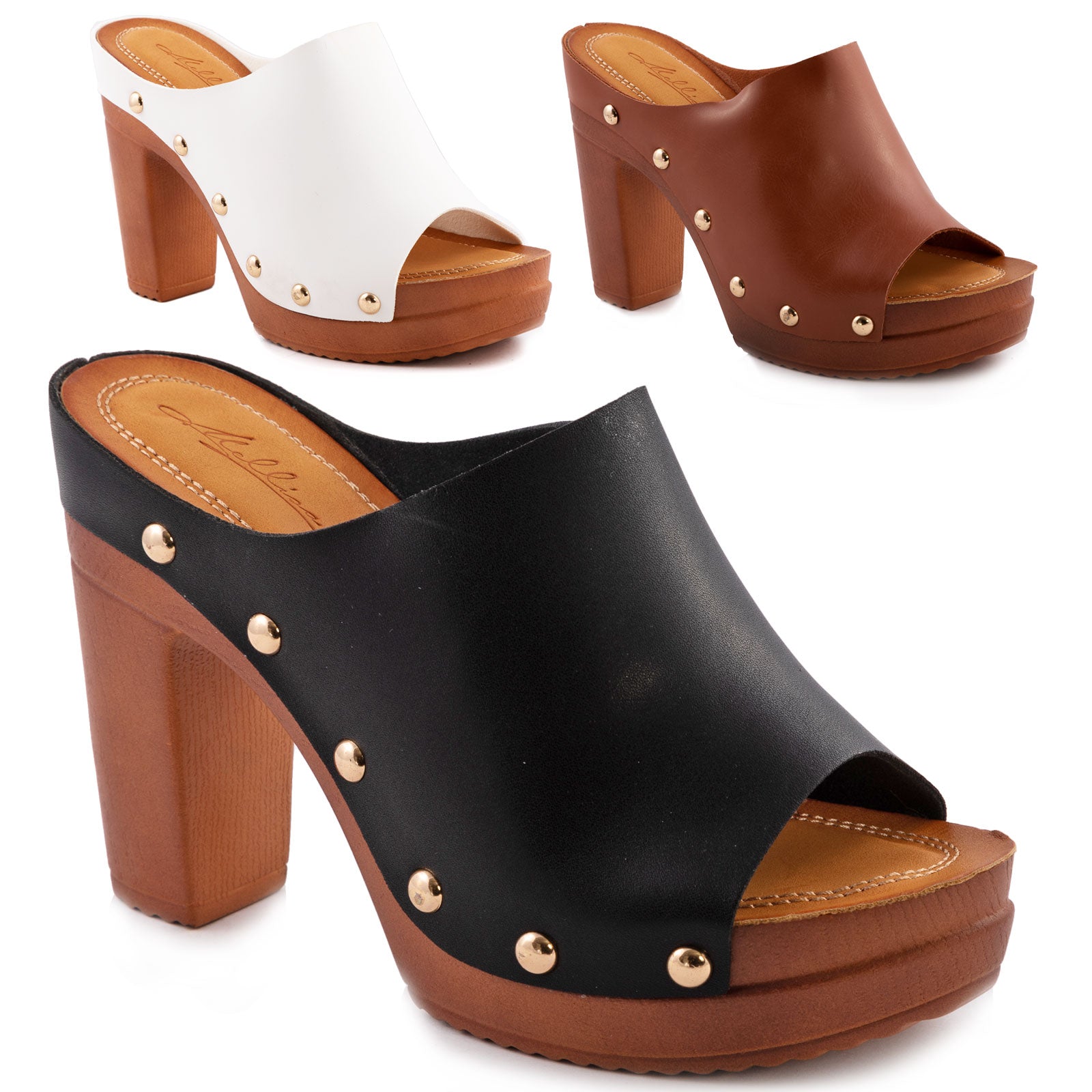 Zoccoli Sabot LEON 906 Pelle Donna - Pantofole Sandali Comode Tallone 5cm Antiscivolo - Foto 8