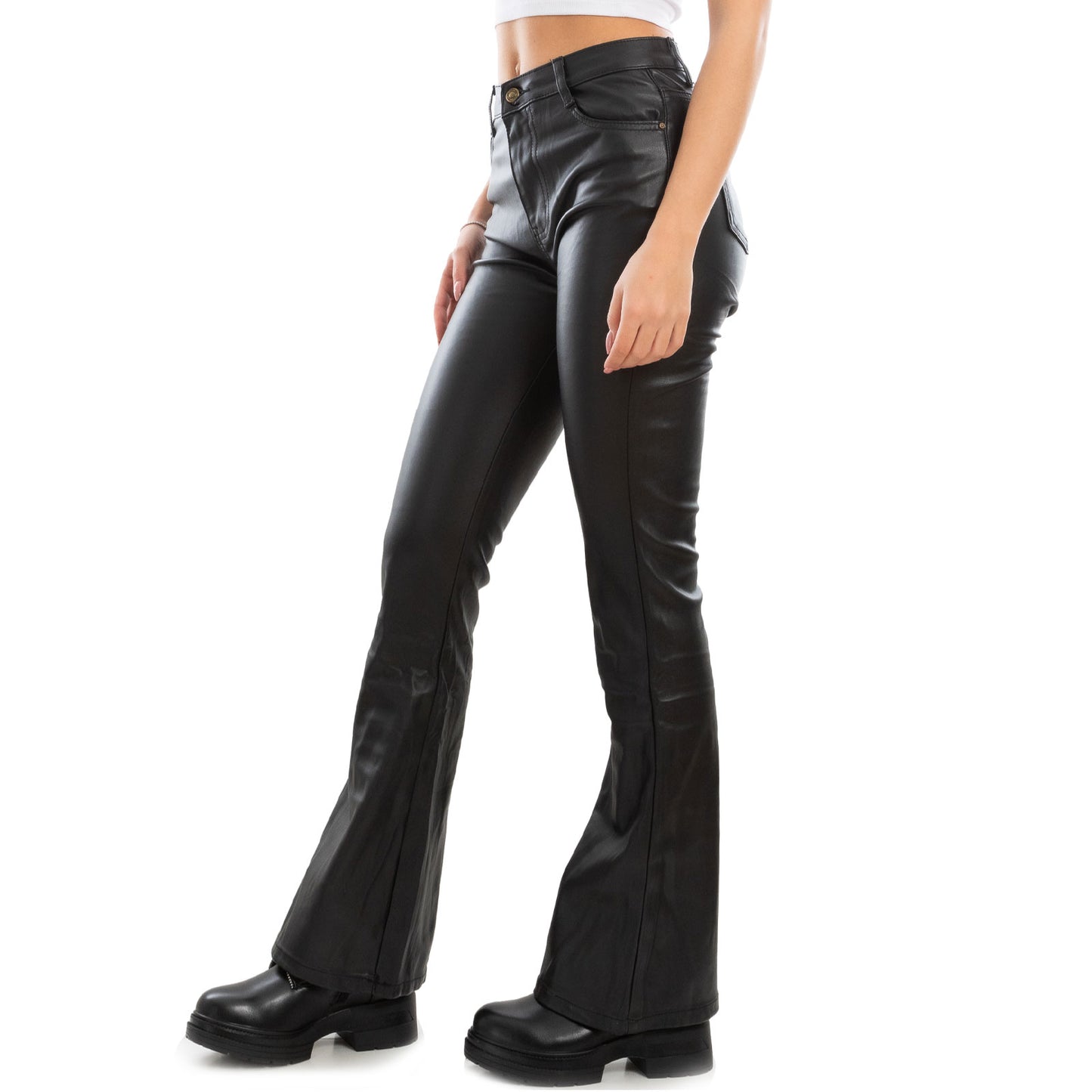 immagine-10-toocool-pantaloni-donna-effetto-pelle-zampa-campana-l3520