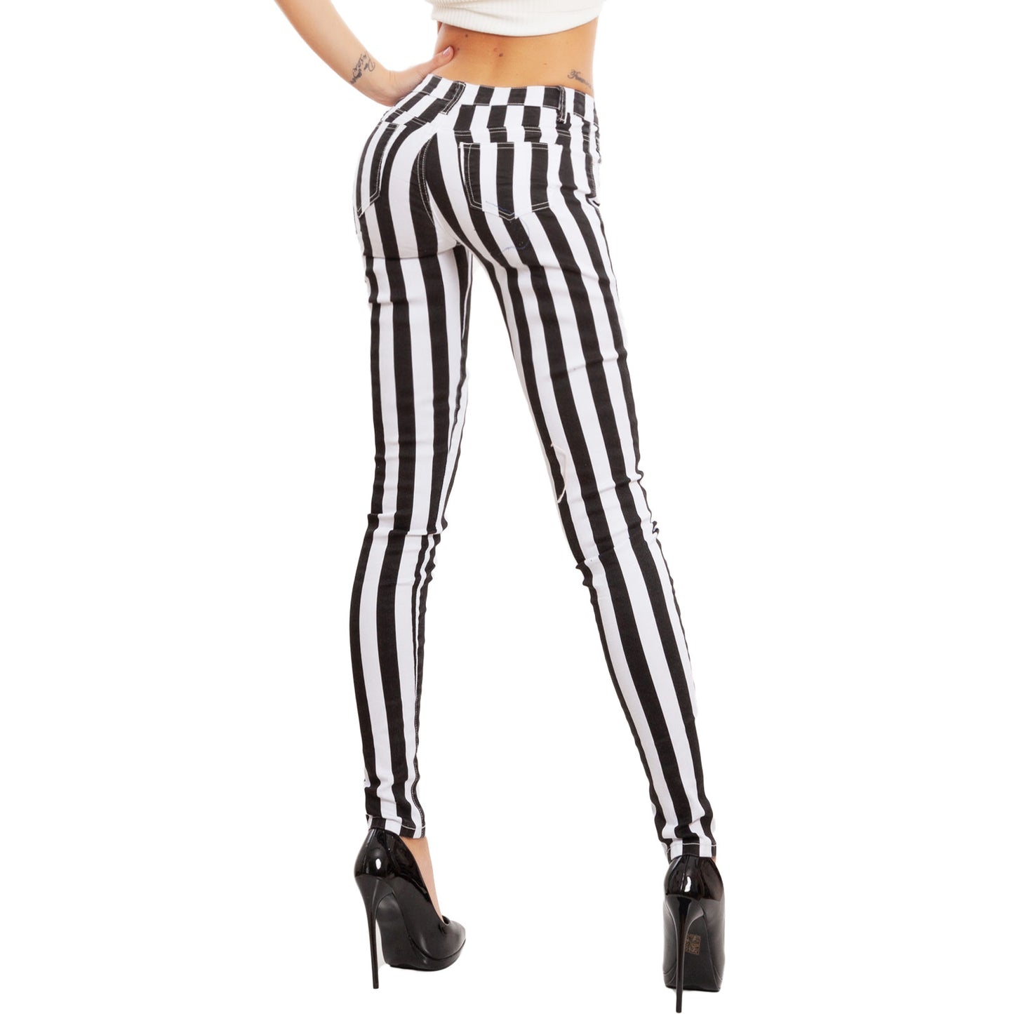 immagine-15-toocool-pantaloni-donna-aderenti-righe-f4311
