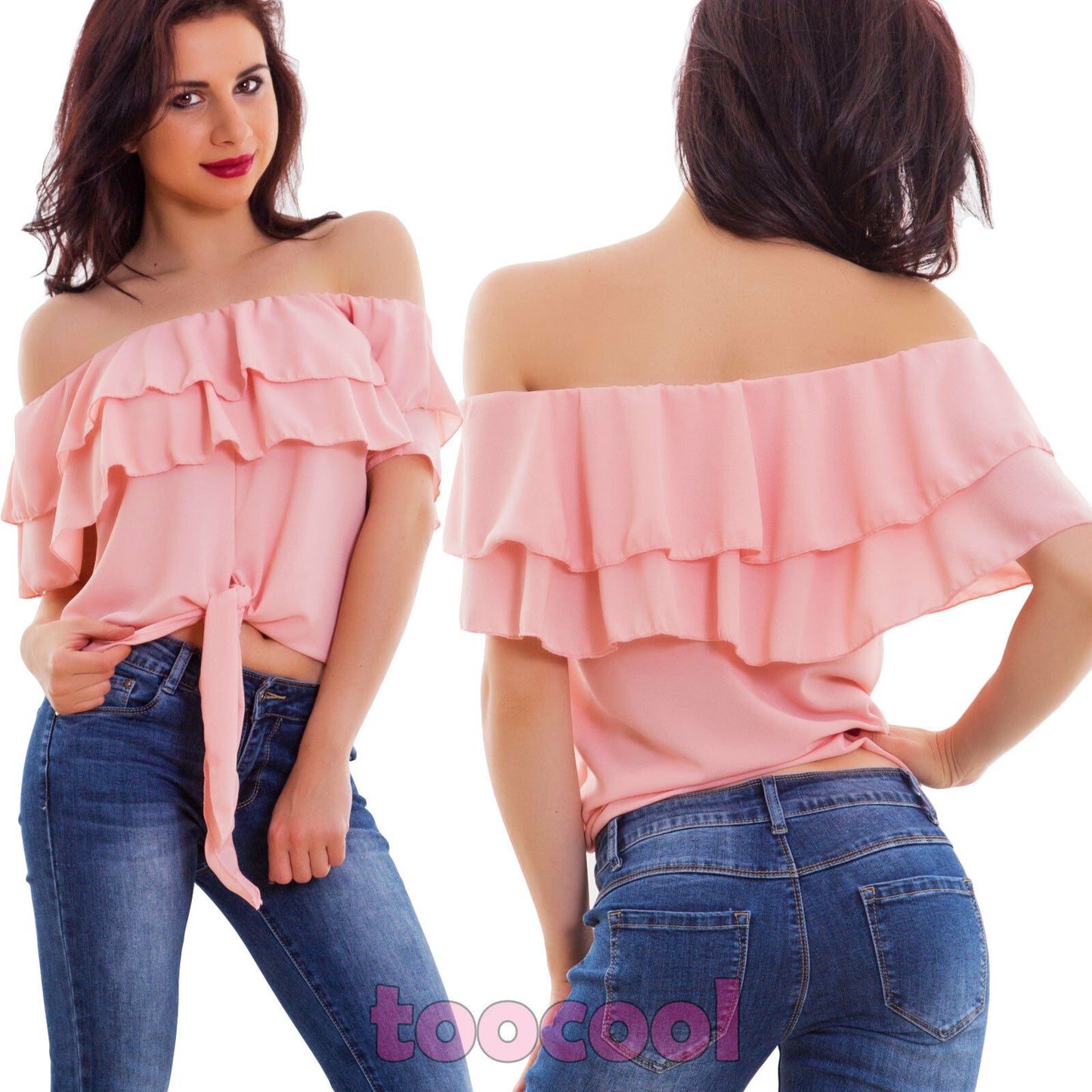 immagine-18-toocool-top-donna-corto-ruches-as-1032