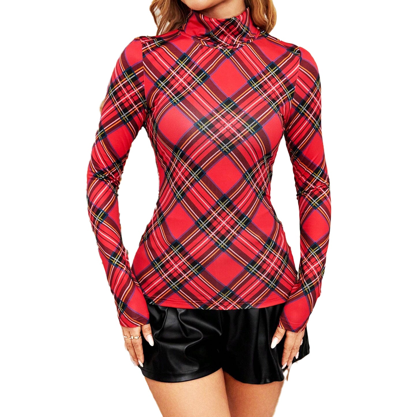 immagine-2-toocool-blusa-donna-maglia-plaid-scozzese-vb-1952