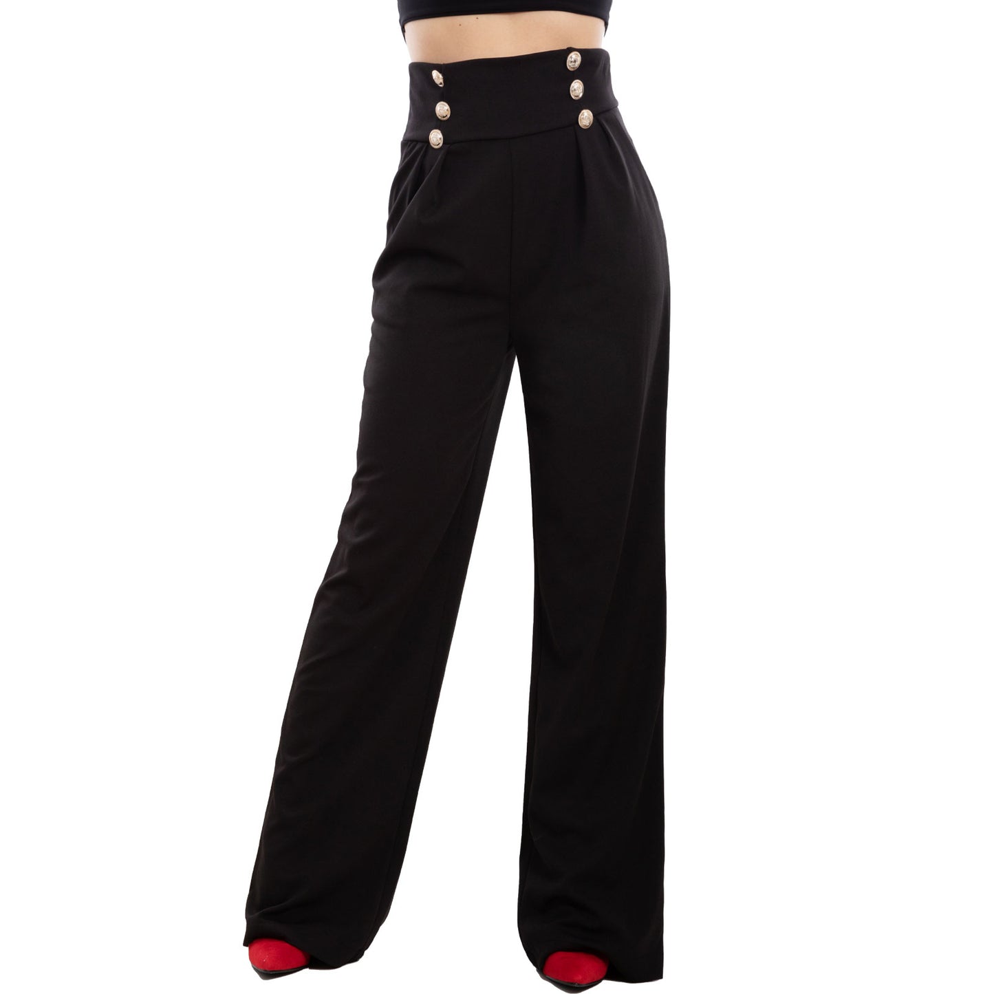 immagine-2-toocool-pantaloni-donna-palazzo-bottoni-pinces-vb-2300