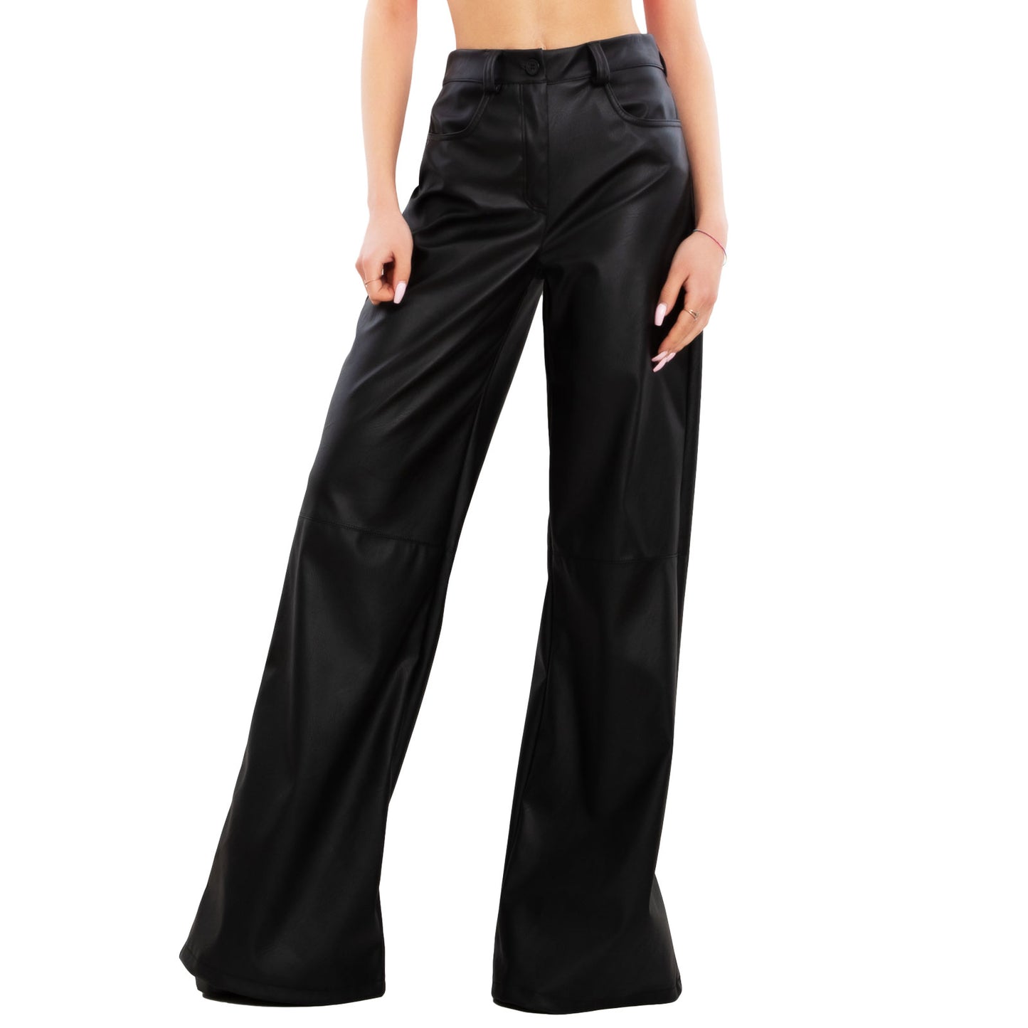 immagine-2-toocool-pantaloni-donna-palazzo-flare-effetto-pelle-vb-13239