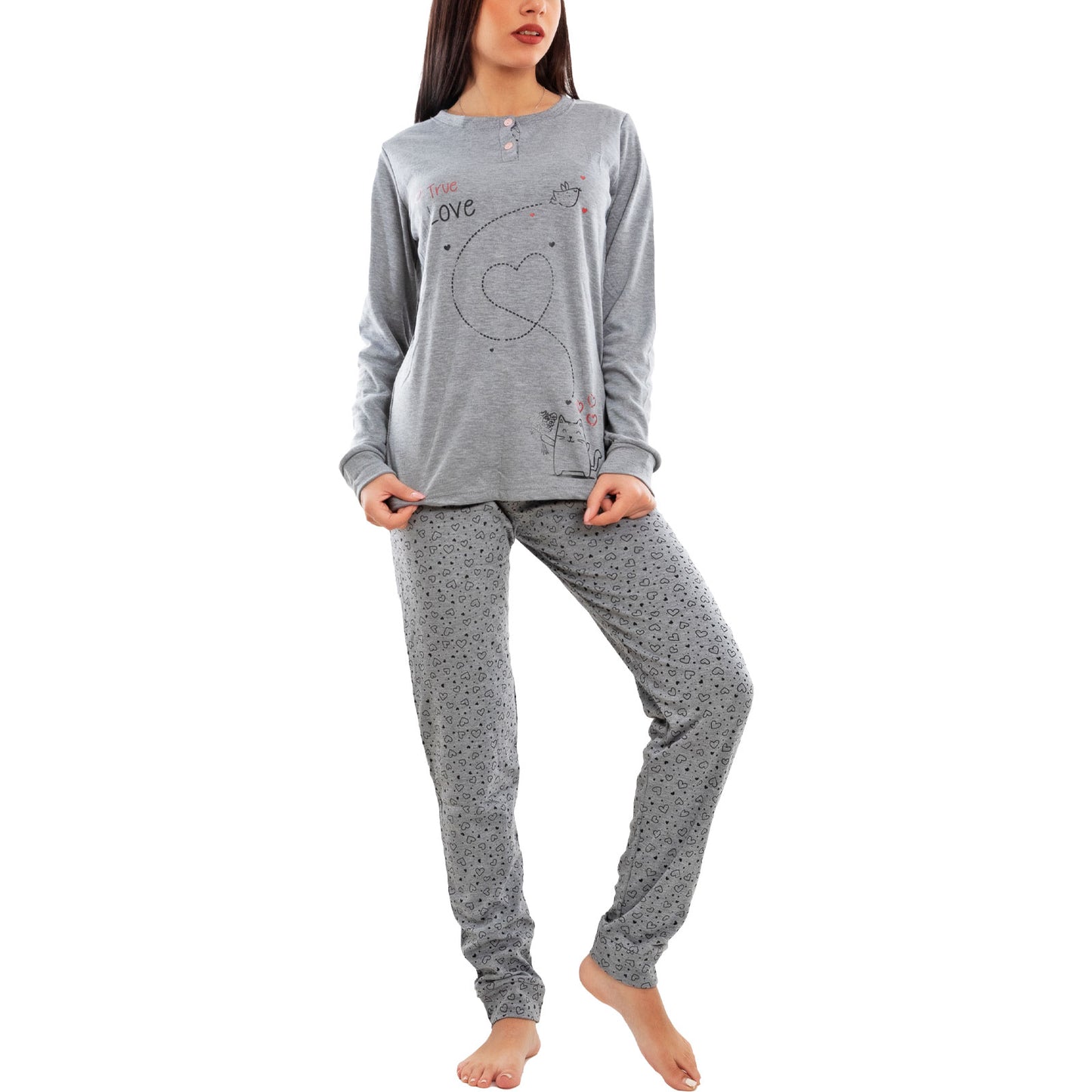 immagine-2-toocool-pigiama-donna-felpato-gatto-ct1022