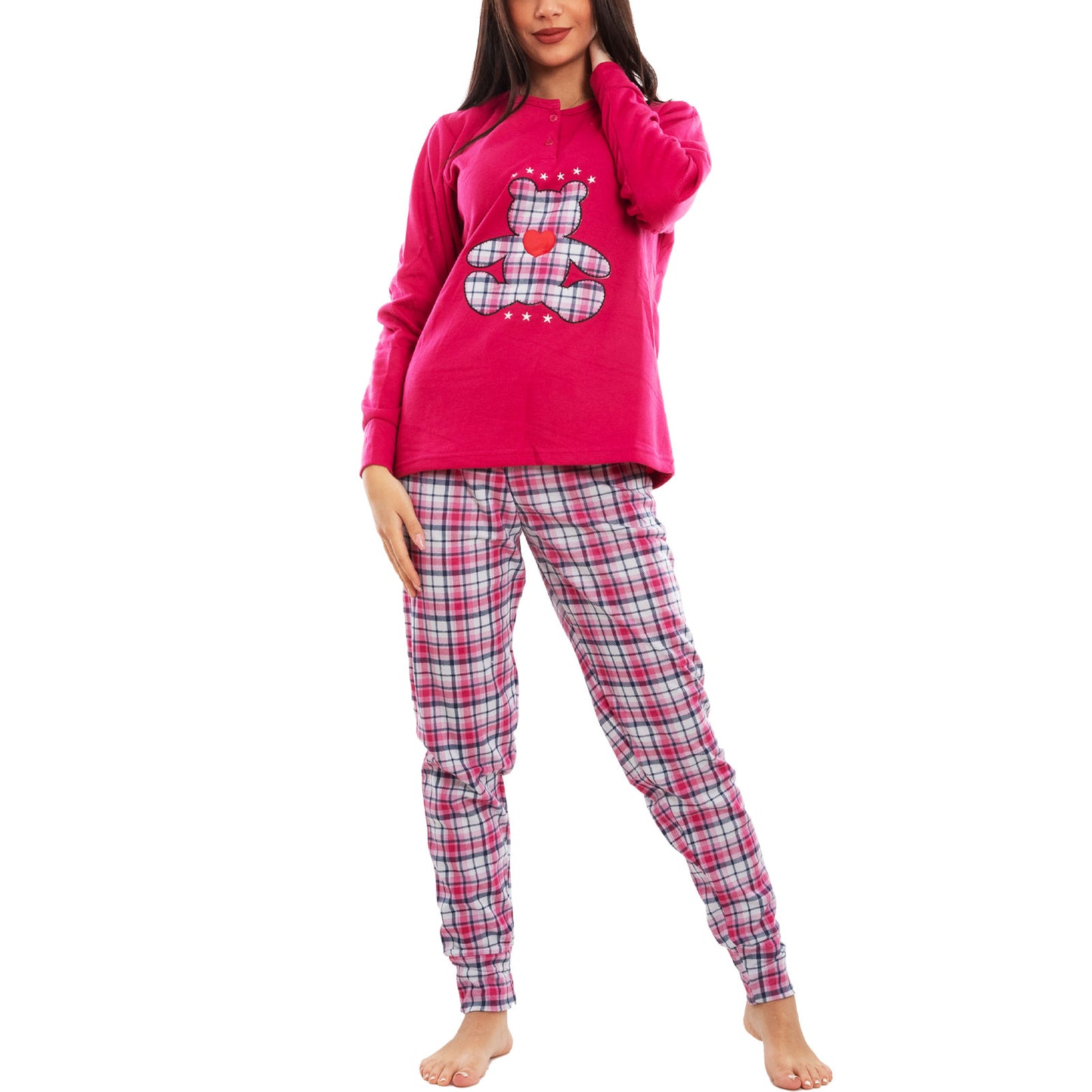 immagine-2-toocool-pigiama-donna-felpato-scozzese-d7787