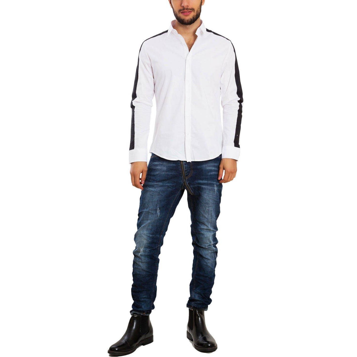 immagine-22-toocool-camicia-uomo-bicolore-elegante-cg-3030