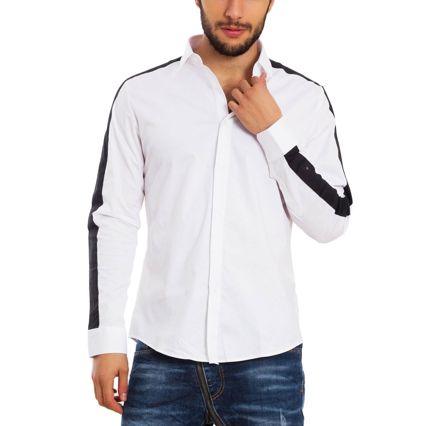 immagine-23-toocool-camicia-uomo-bicolore-elegante-cg-3030