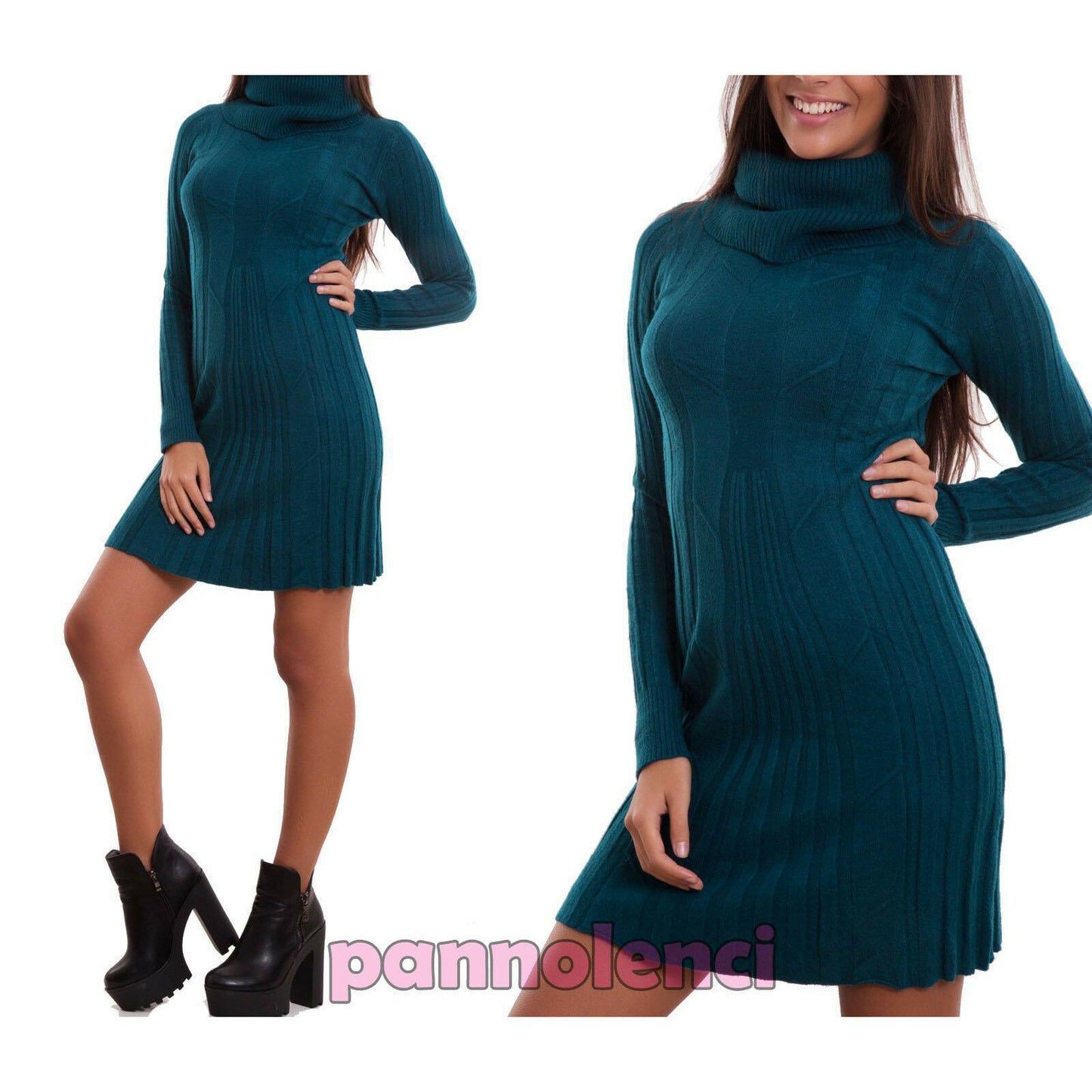 immagine-23-toocool-vestito-donna-miniabito-dolcevita-r3258
