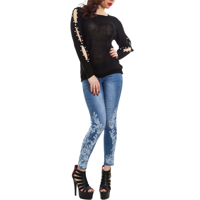 immagine-3-toocool-maglia-donna-traforata-perle-gi-1812
