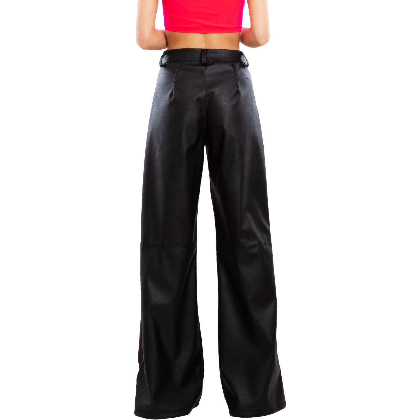 immagine-3-toocool-pantaloni-donna-palazzo-flare-effetto-pelle-vb-13239