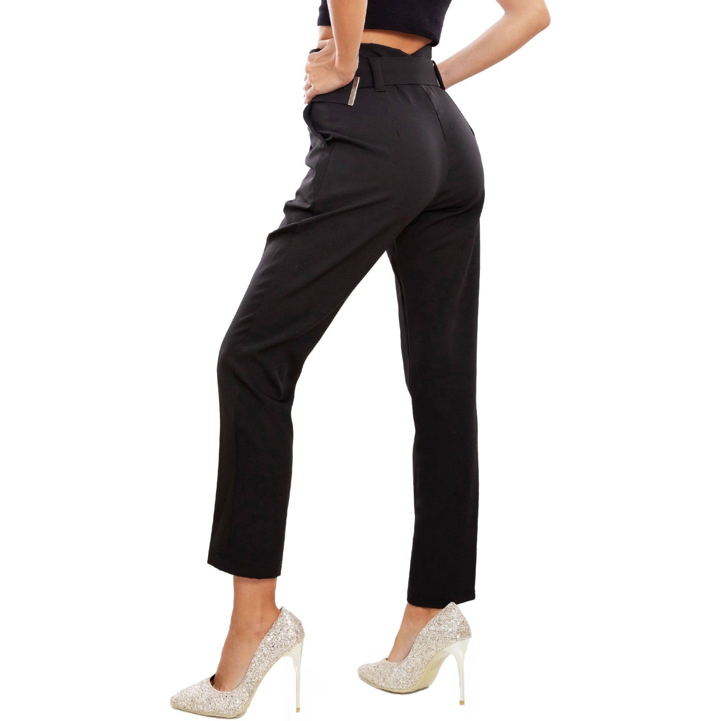 immagine-3-toocool-pantaloni-donna-vita-alta-cintura-pinces-vi-3698