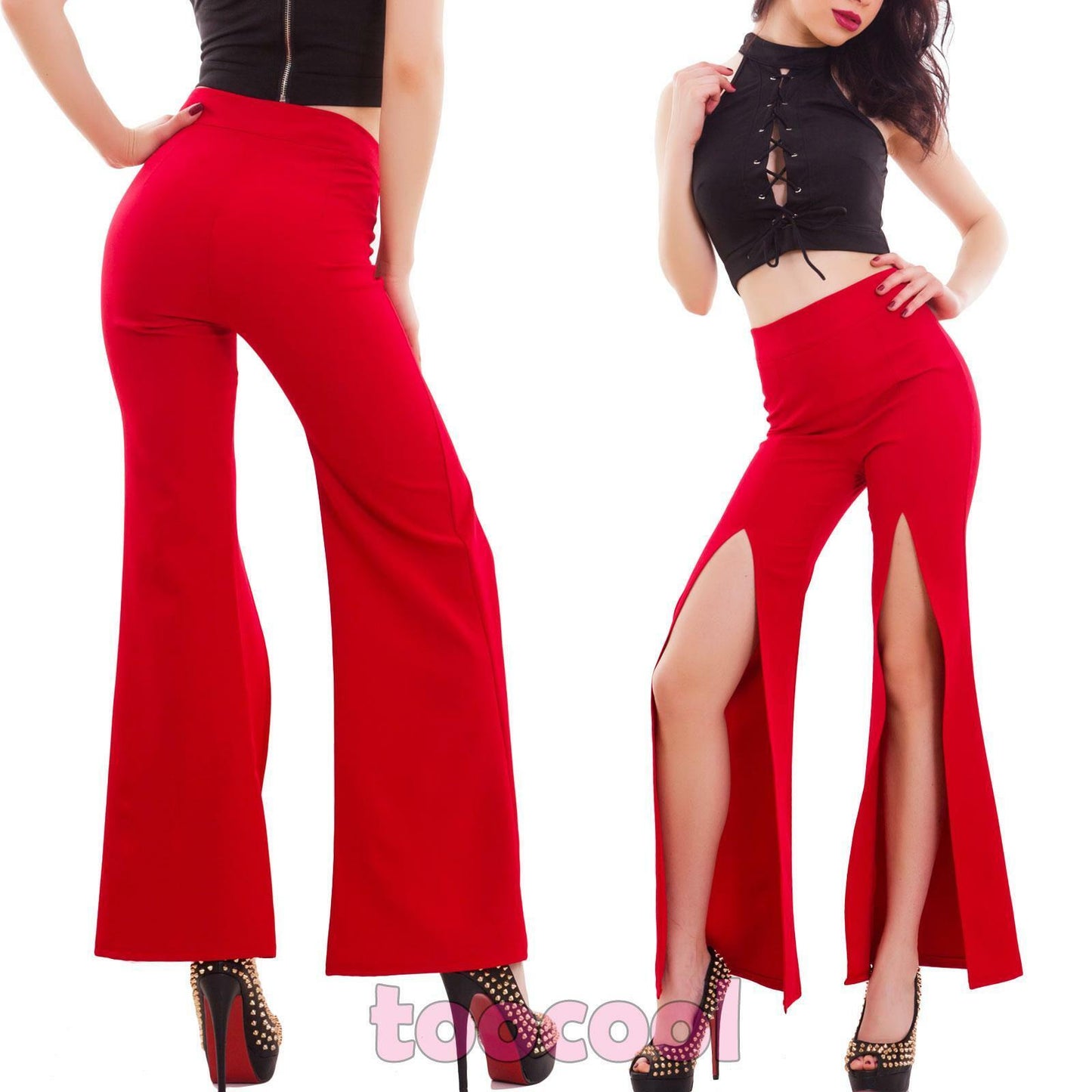 immagine-30-toocool-pantaloni-donna-campana-vita-cj-2573