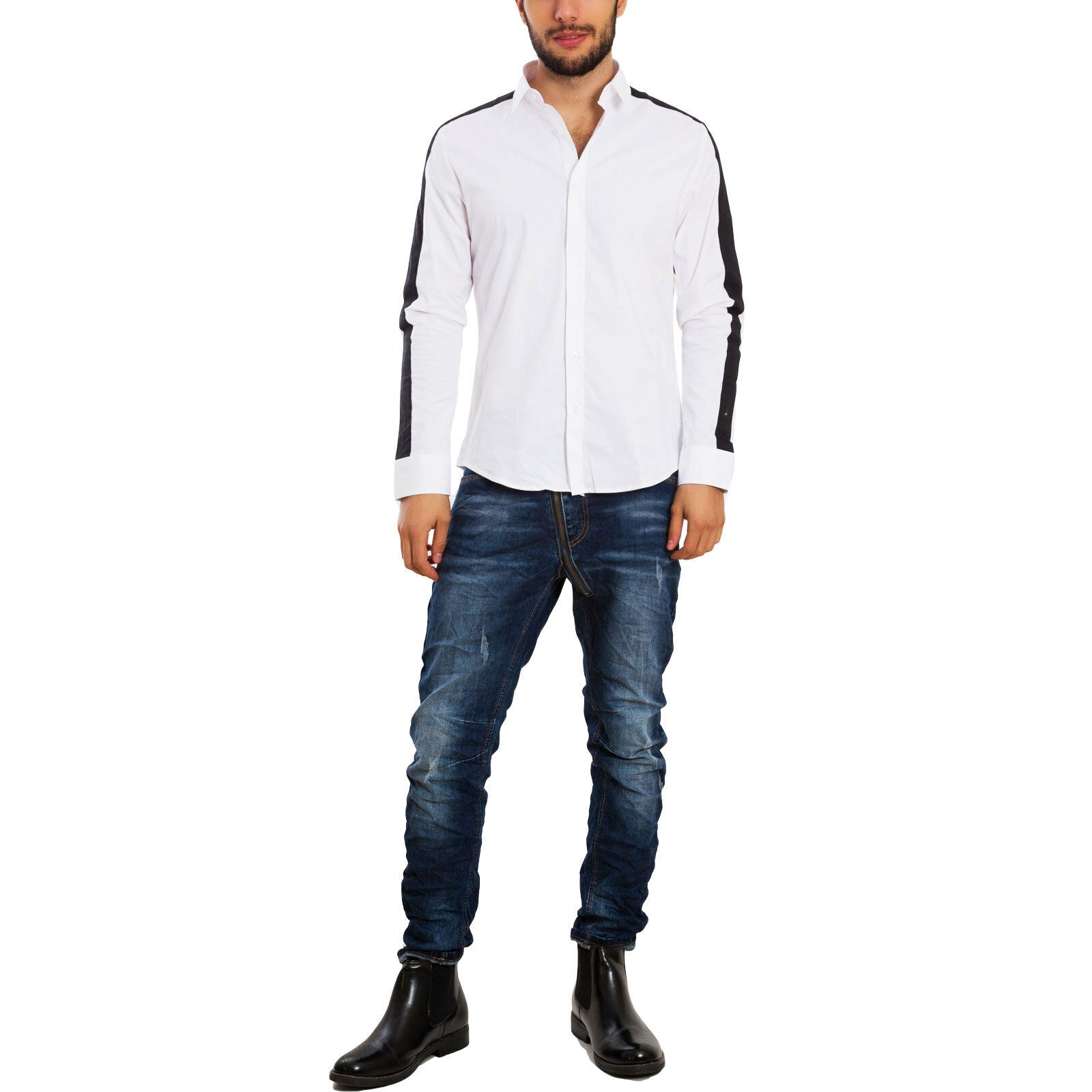 immagine-34-toocool-camicia-uomo-bicolore-elegante-cg-3030