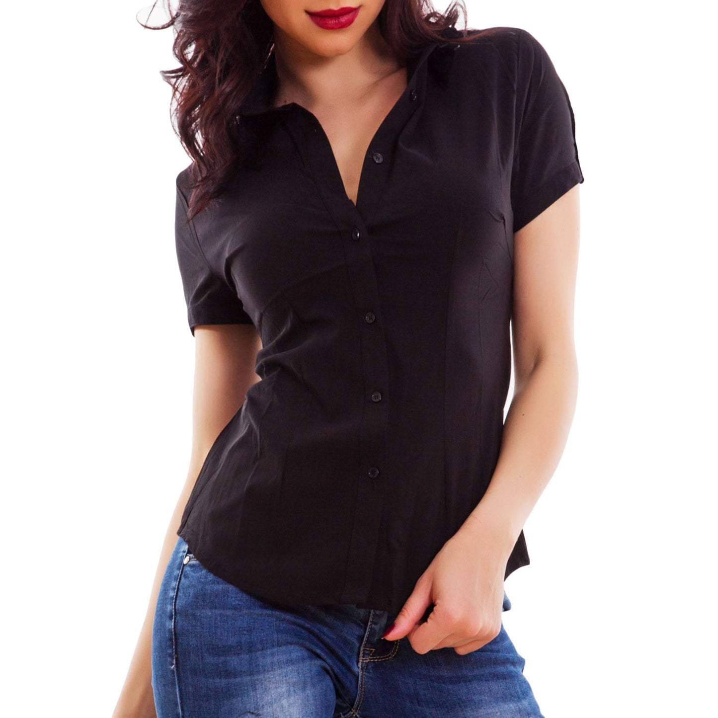 immagine-4-toocool-camicia-donna-avvitata-cotone-maniche-corte-d-s053