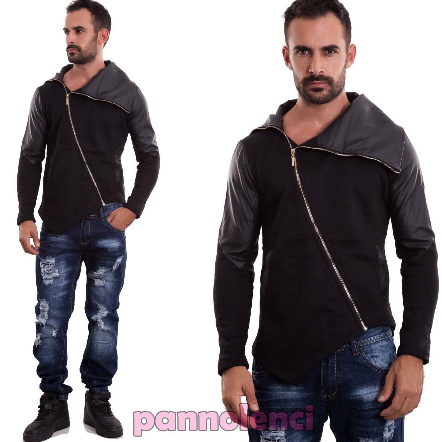 immagine-4-toocool-felpa-uomo-giacca-ecopelle-a15720