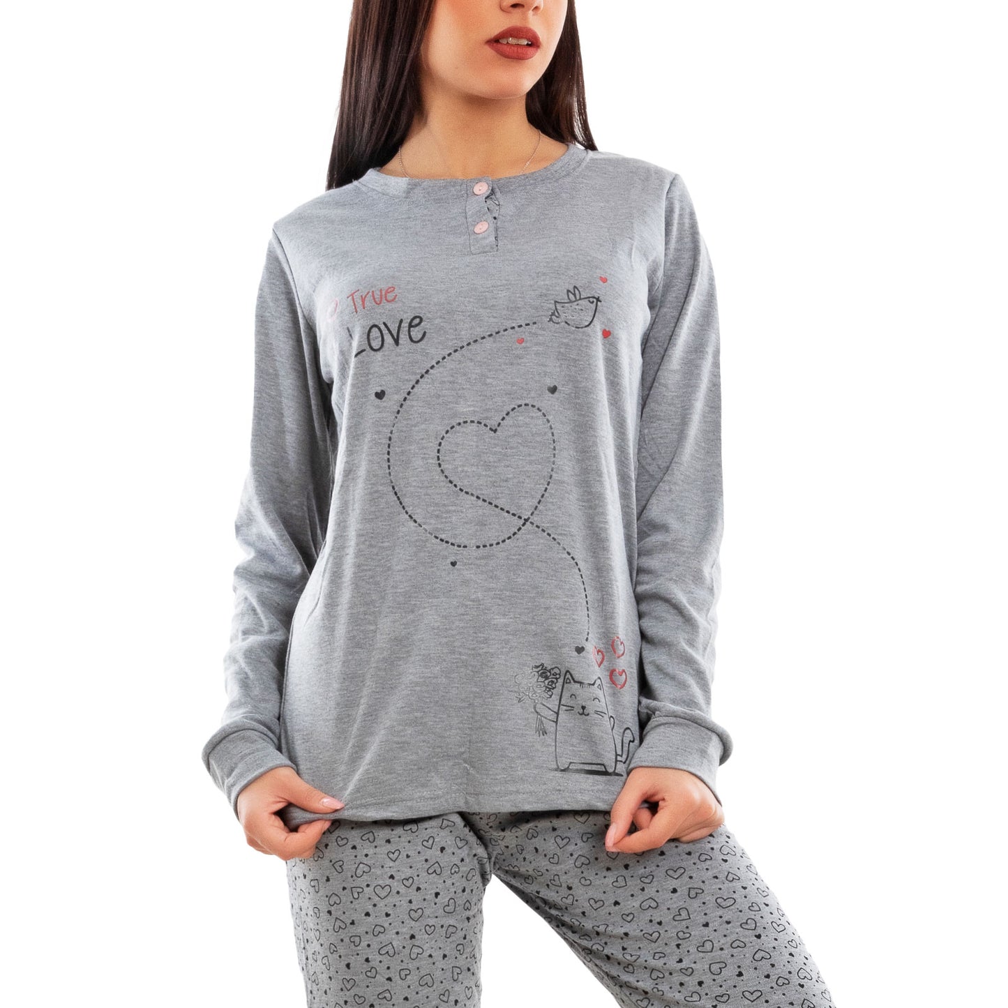 immagine-4-toocool-pigiama-donna-felpato-gatto-ct1022
