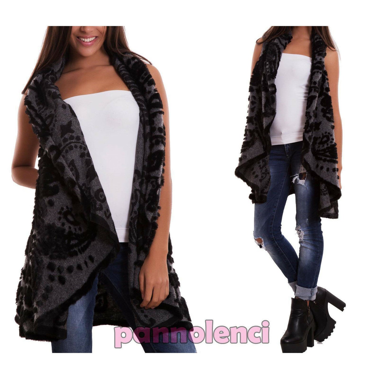 immagine-5-toocool-gilet-donna-smanicato-rilievo-cj-1868