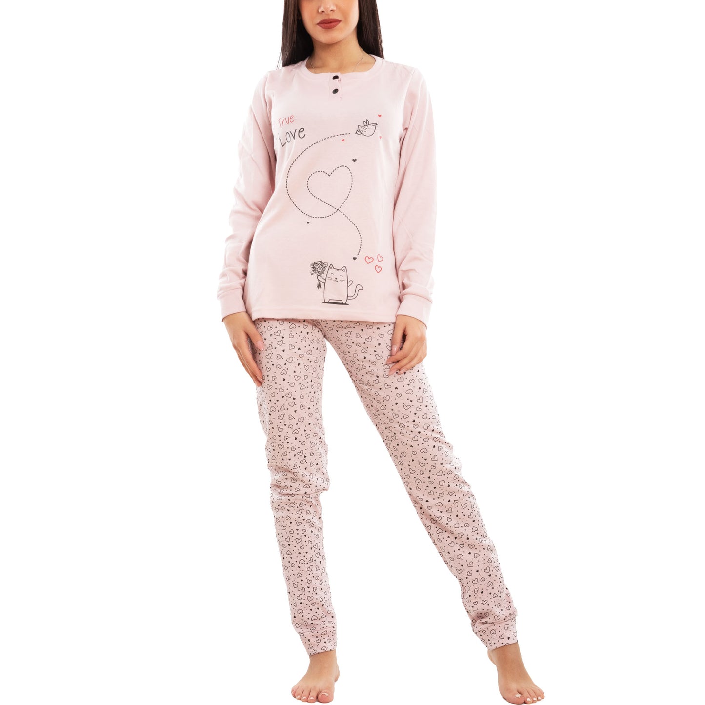 immagine-5-toocool-pigiama-donna-felpato-gatto-ct1022