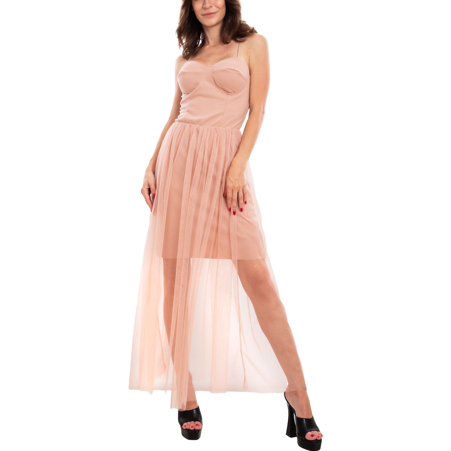immagine-6-toocool-abito-donna-vestito-elegante-tulle-velato-vb-2380