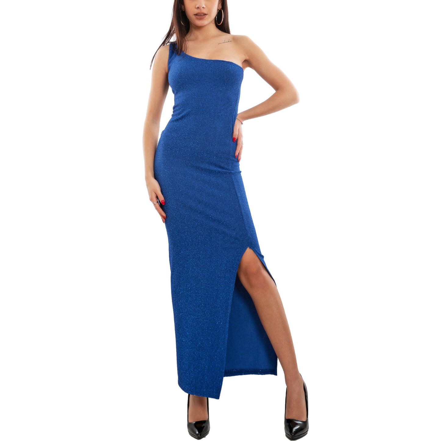 immagine-6-toocool-abito-lungo-lurex-glitter-monospalla-fi-2120