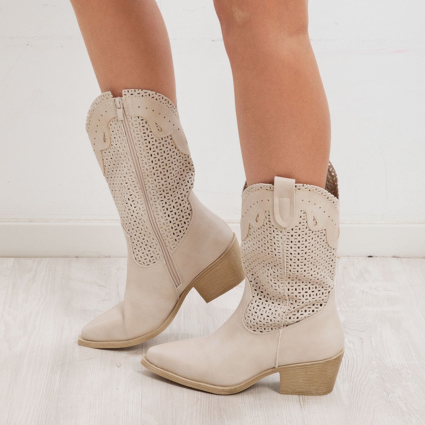 toocool stivali donna estivi western texani traforati 6y220