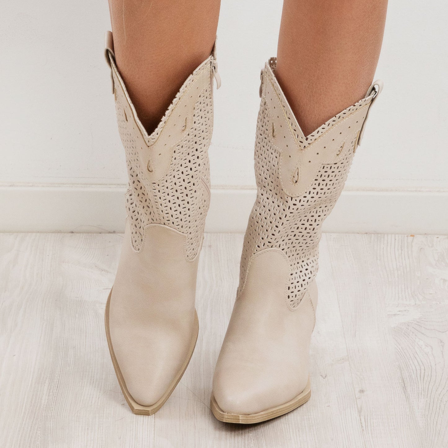 toocool stivali donna estivi western texani traforati 6y220