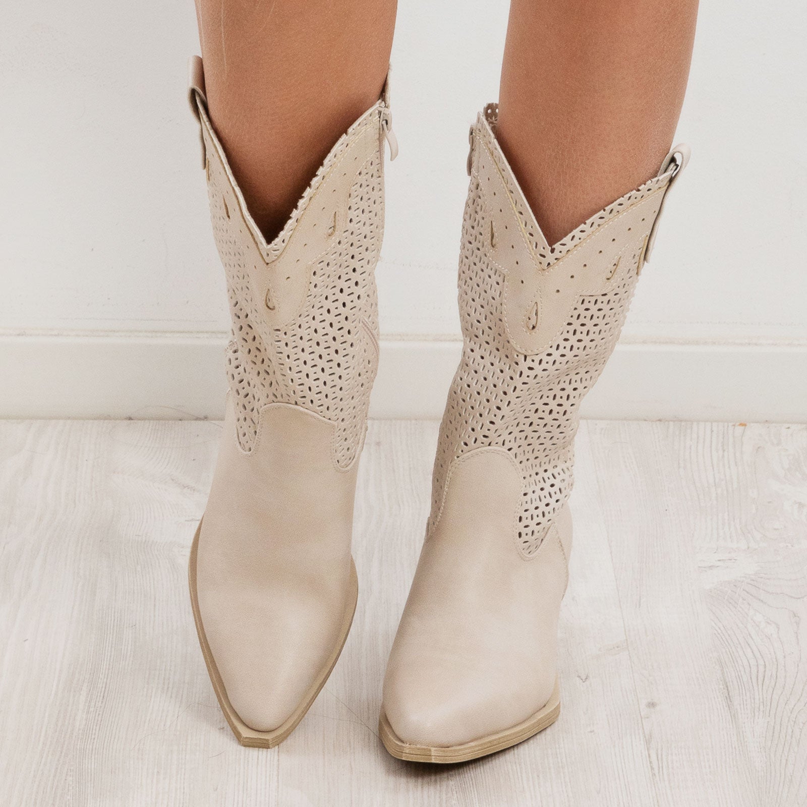 toocool stivali donna estivi western texani traforati 6y220