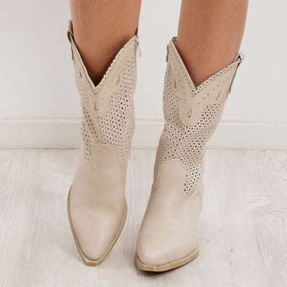 toocool stivali donna estivi western texani traforati 6y220