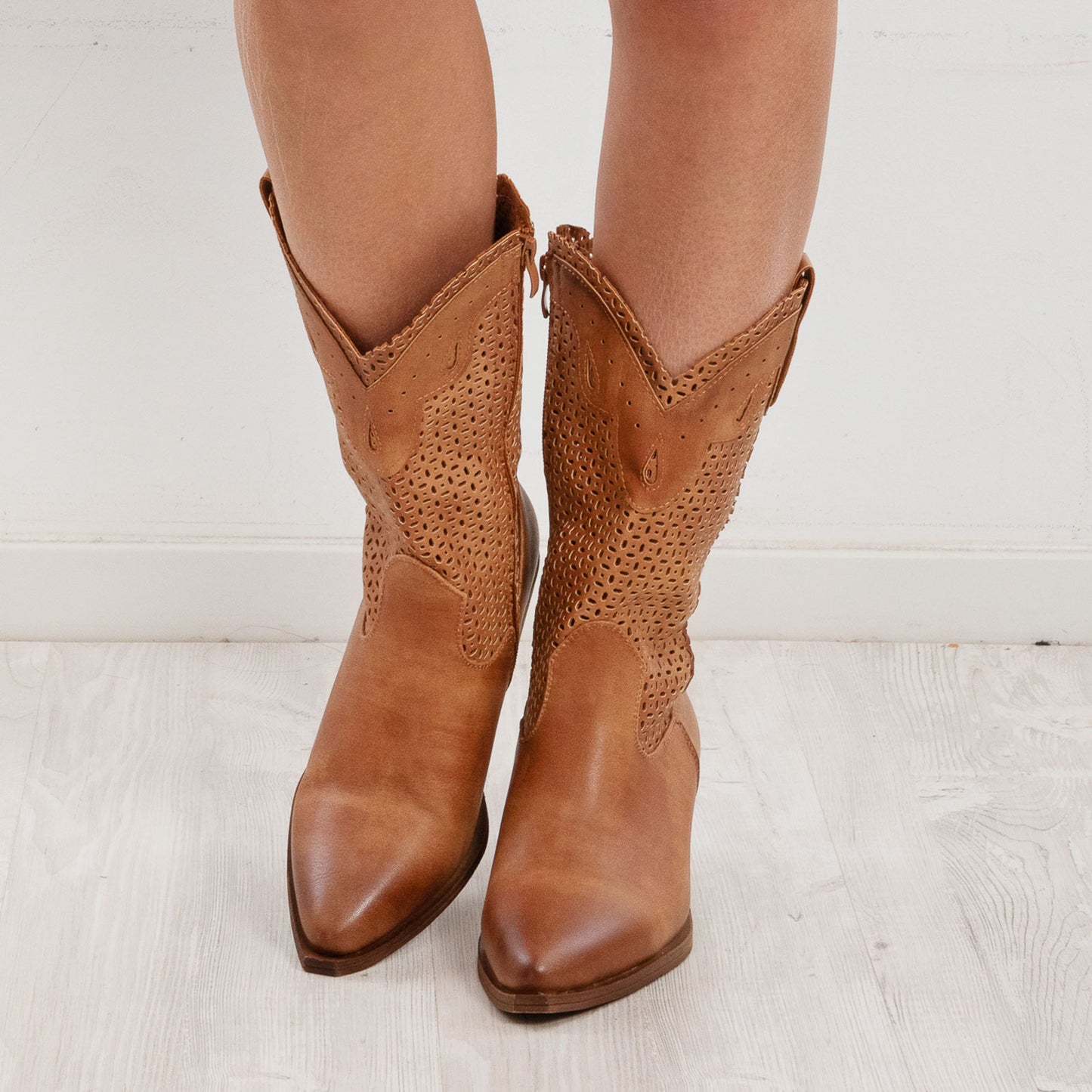 toocool stivali donna estivi western texani traforati 6y220