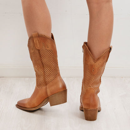 toocool stivali donna estivi western texani traforati 6y220