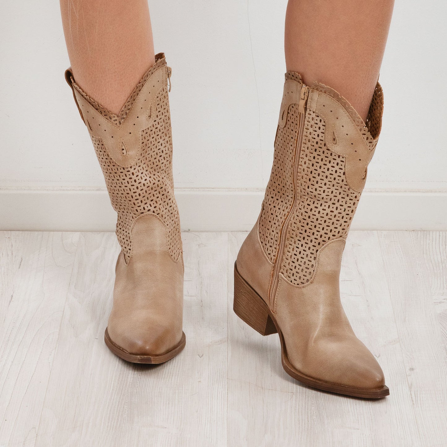 toocool stivali donna estivi western texani traforati 6y220