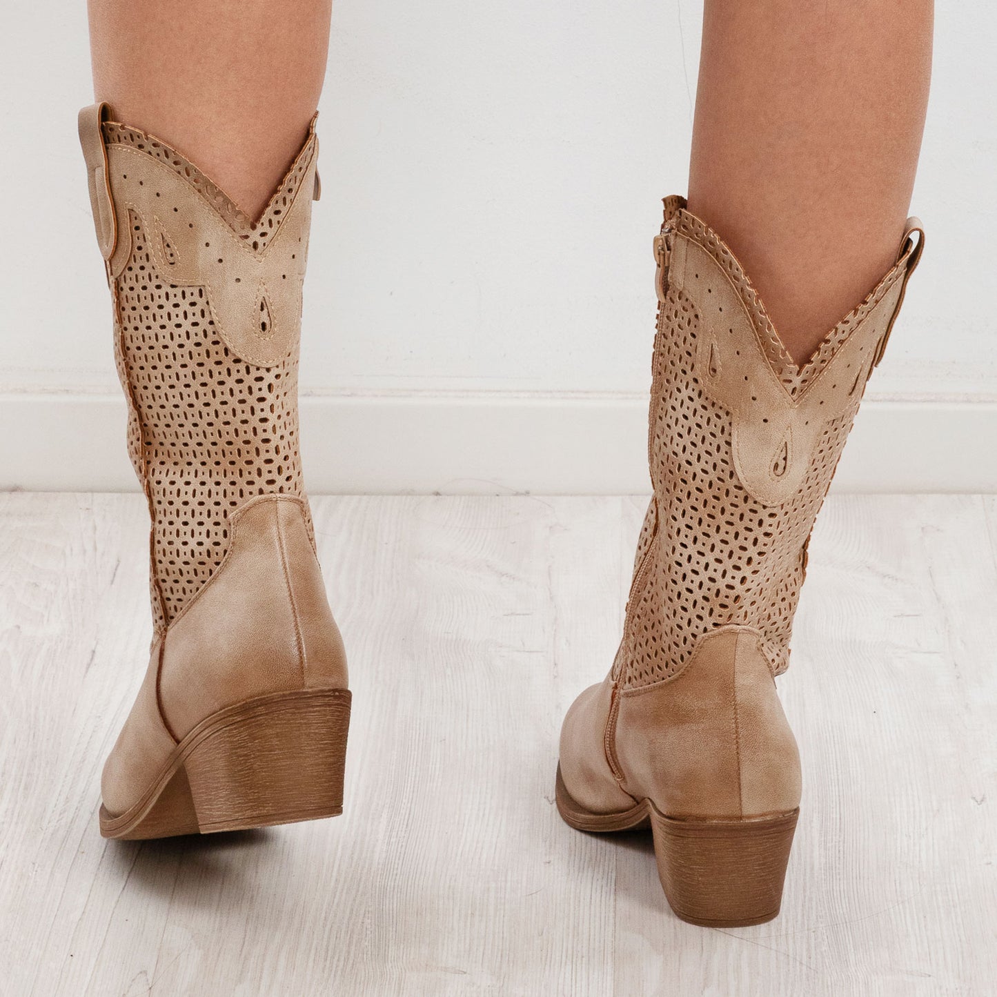toocool stivali donna estivi western texani traforati 6y220