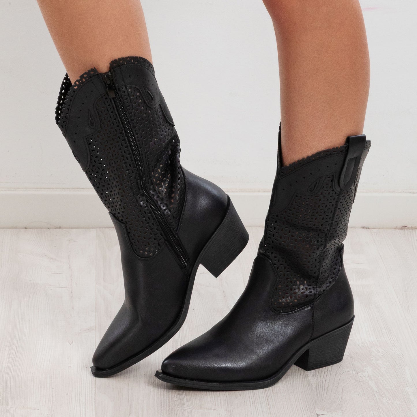 toocool stivali donna estivi western texani traforati 6y220