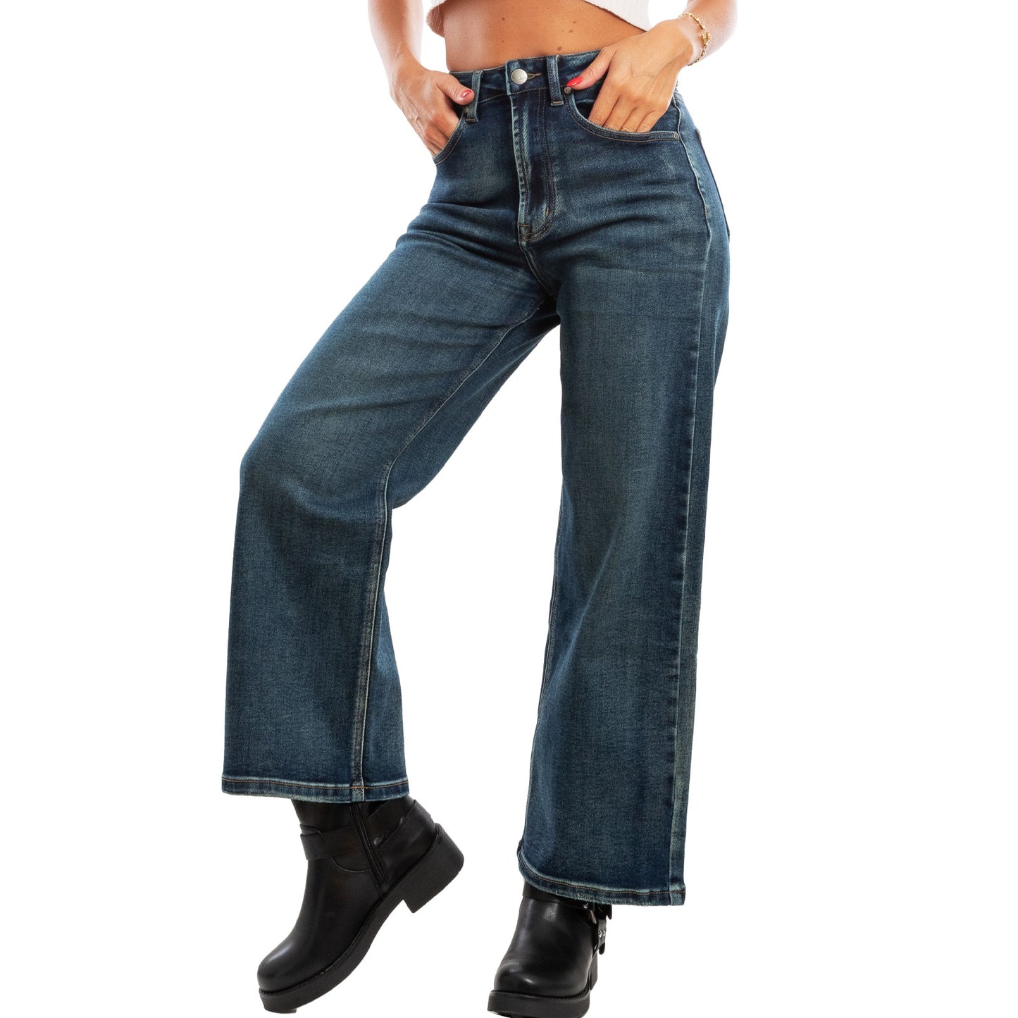 toocool jeans donna pantaloni denim campana zampa vita alta fx1203
