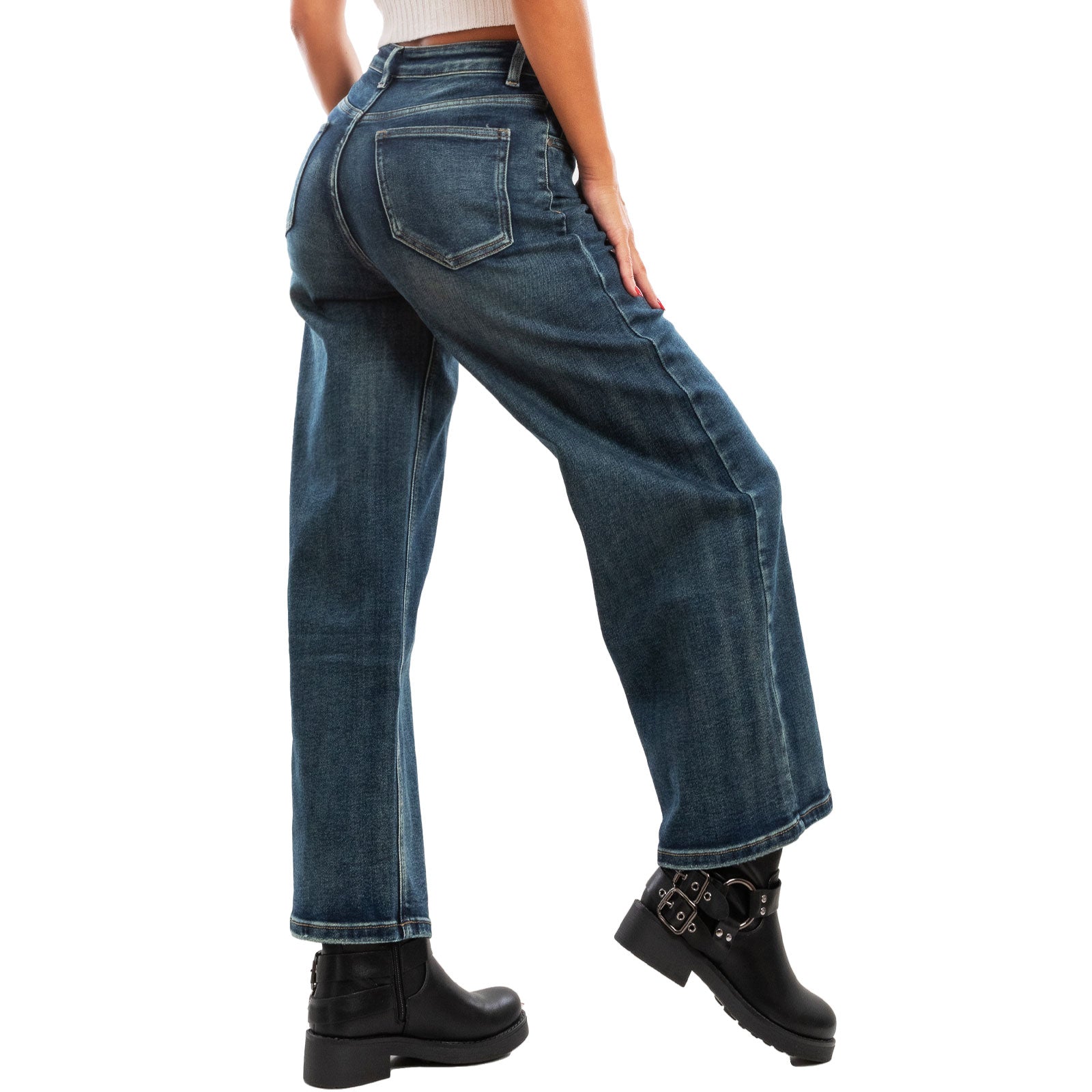 toocool jeans donna pantaloni denim campana zampa vita alta fx1203