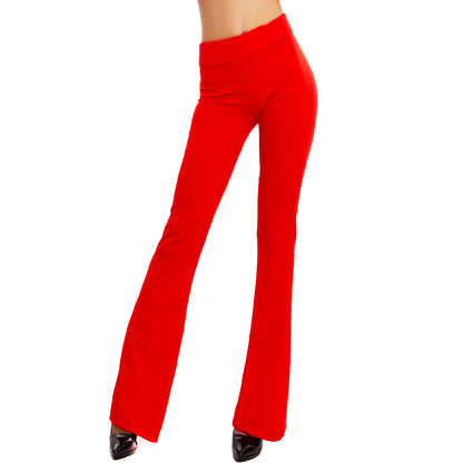 Pantaloni donna campana aderenti zampa elefante elasticizzati hot sexy