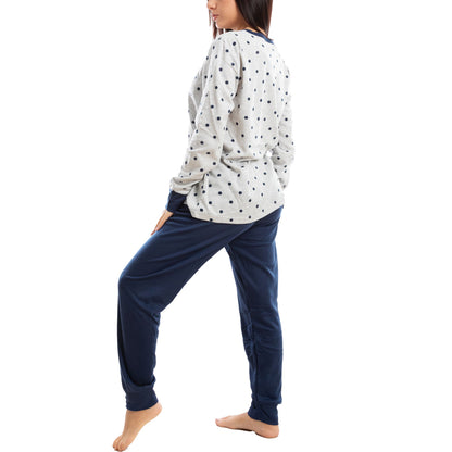 toocool pigiama donna invernale felpato gatto pois caldo cotone q2076