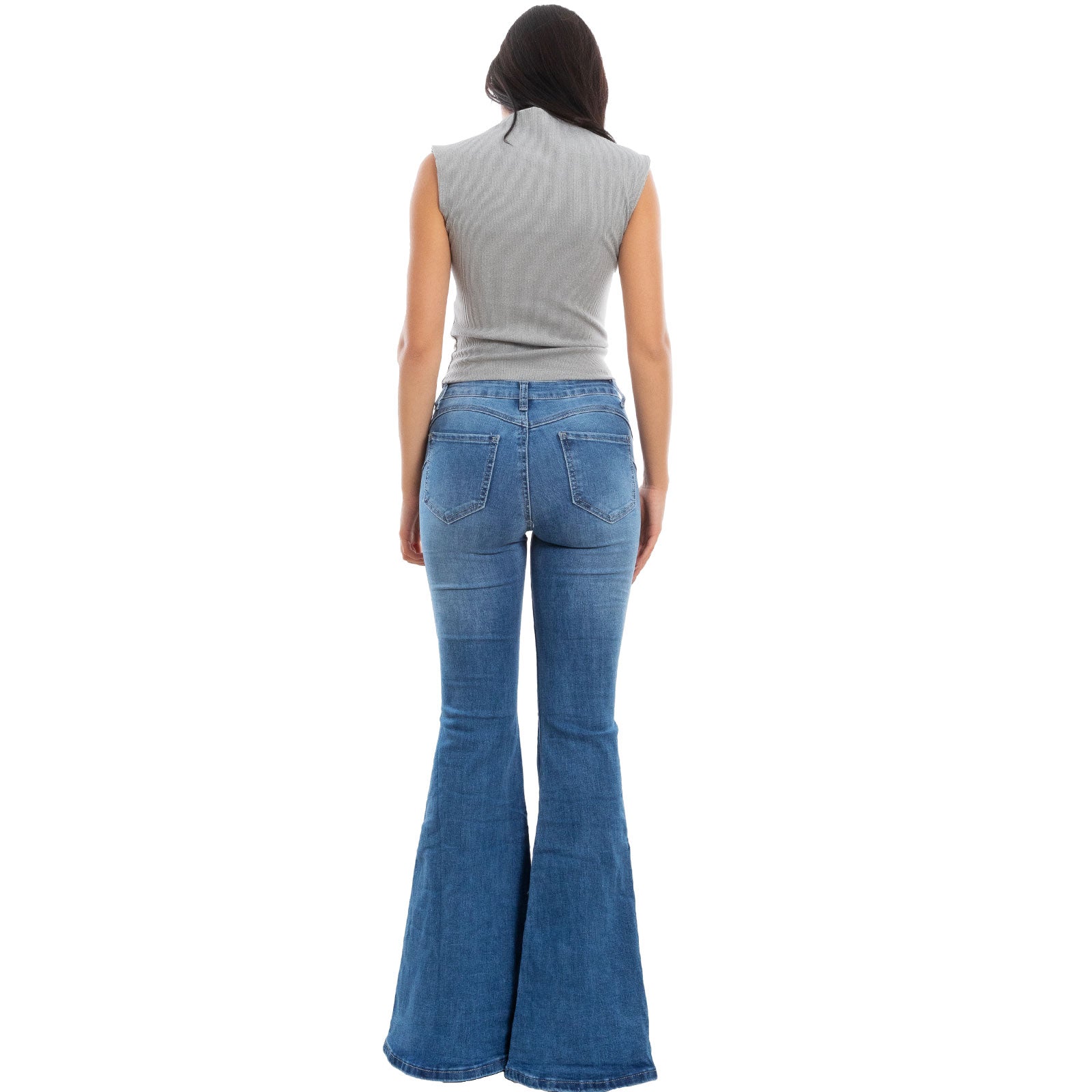 toocool top donna corto costine smanicato elasticizzato vi 5033